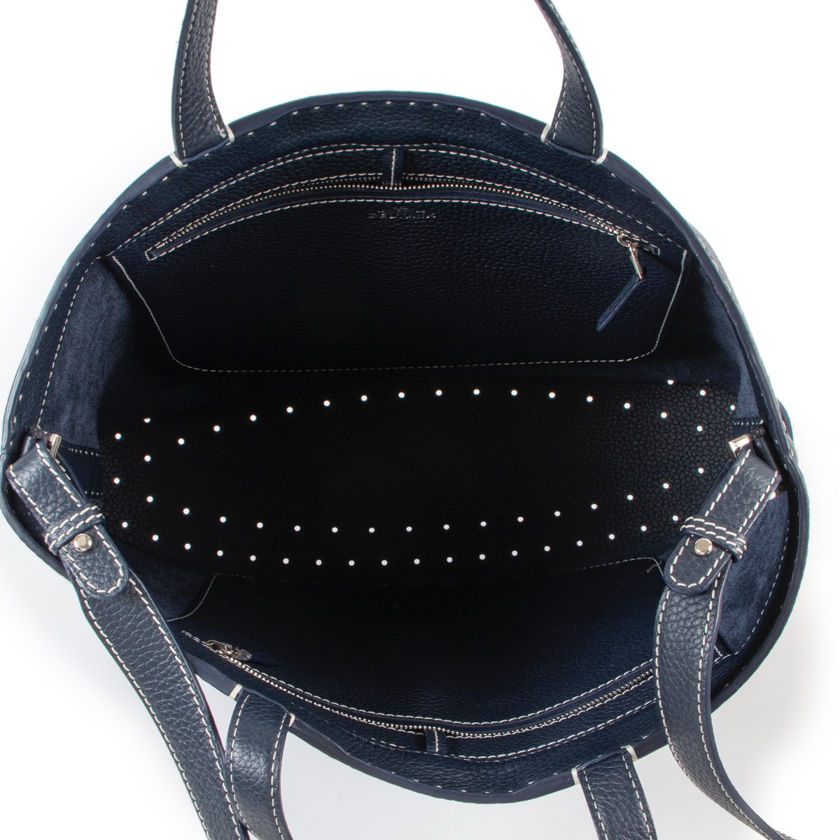 Delvaux Blue Pin Cabas Surpiqué ○ Labellov ○ Buy and Sell