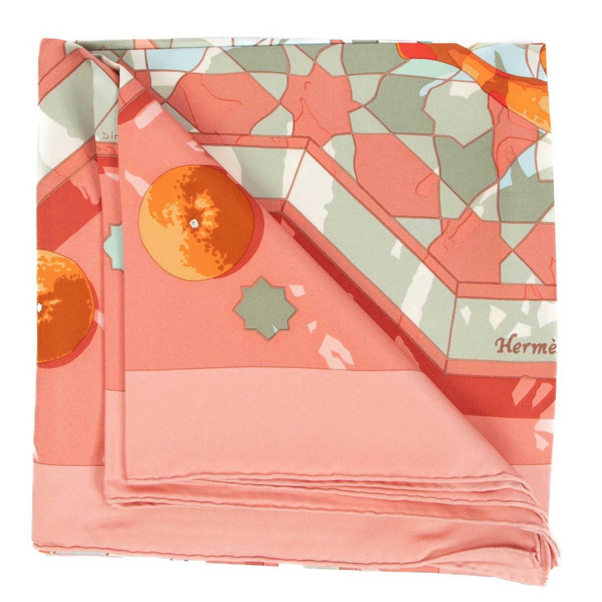 【2ロール】HERMÉS  シール／ステッカー 1013_hermes_les_orangers_silk_