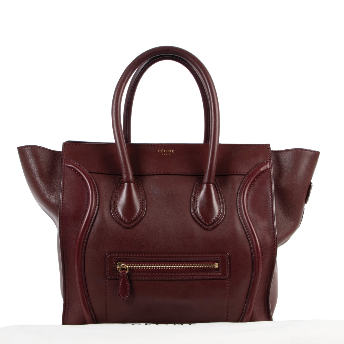 Celine online nano burgundy
