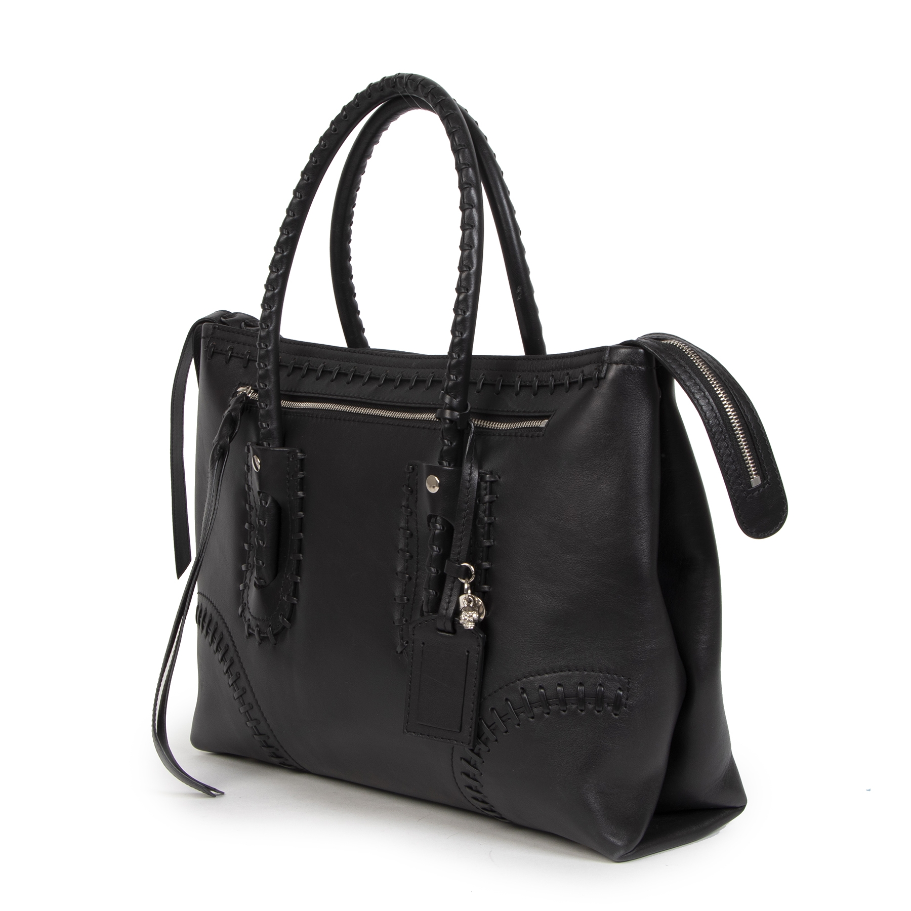 【関税・送料込み】ALEXANDER MCQUEEN TOP HANDLE BAGS McQueen Large Leather Birdee Top-Handle Bag | Harrods UK