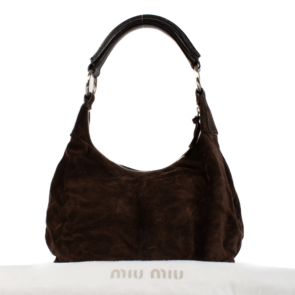 ☆EMIS☆ SUEDE SHOULDER BAGPINK m1037_1334945 Miu Miu Brown Suede Shoulder Bag ○ Labellov ○ Buy and Sell