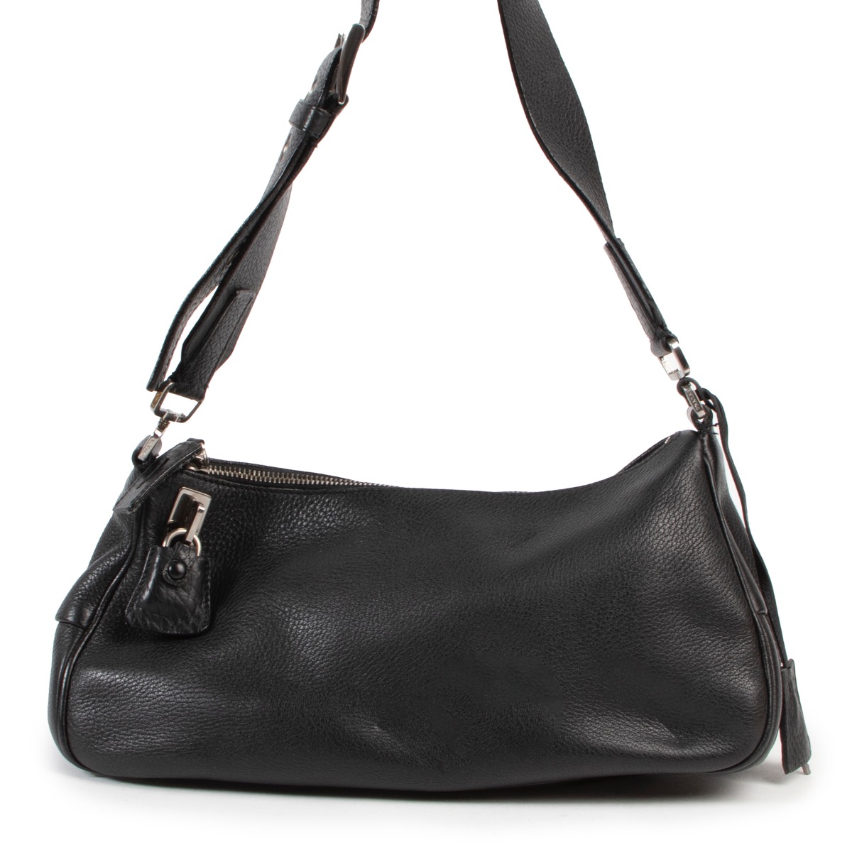 Prada Black Semitracolla Shoulder Bag Labellov Buy and Sell