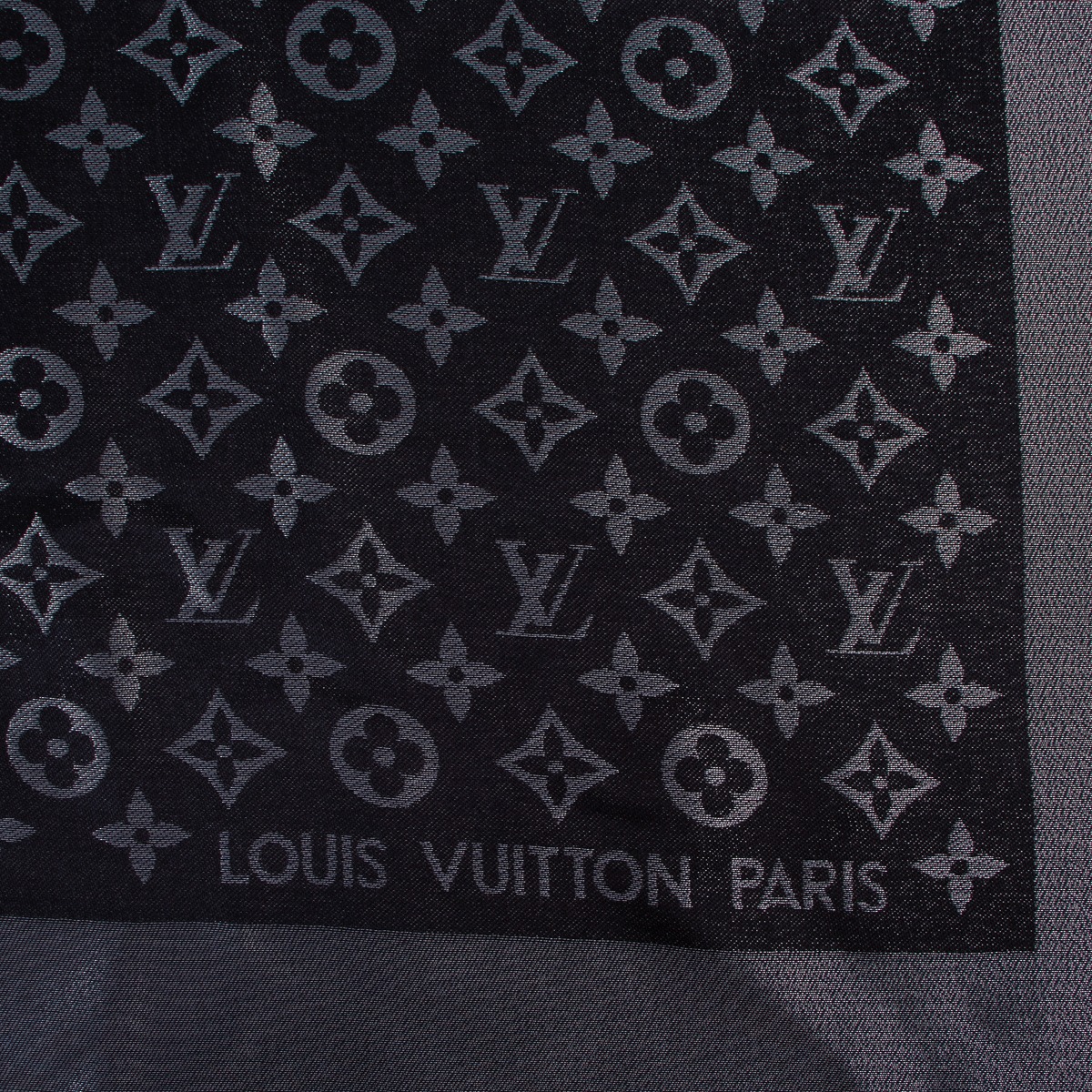 Louis Vuitton Monogram Shine Shawl Black ○ Labellov ○ Buy and