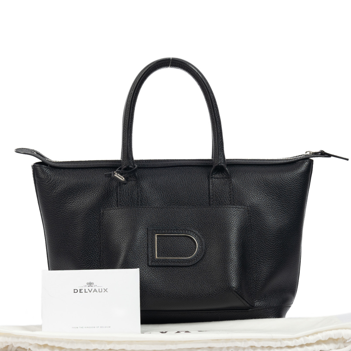 バッグ Delvaux Top Handle Bag Dark Gray Delvaux Top Handle Bag Dark Gray