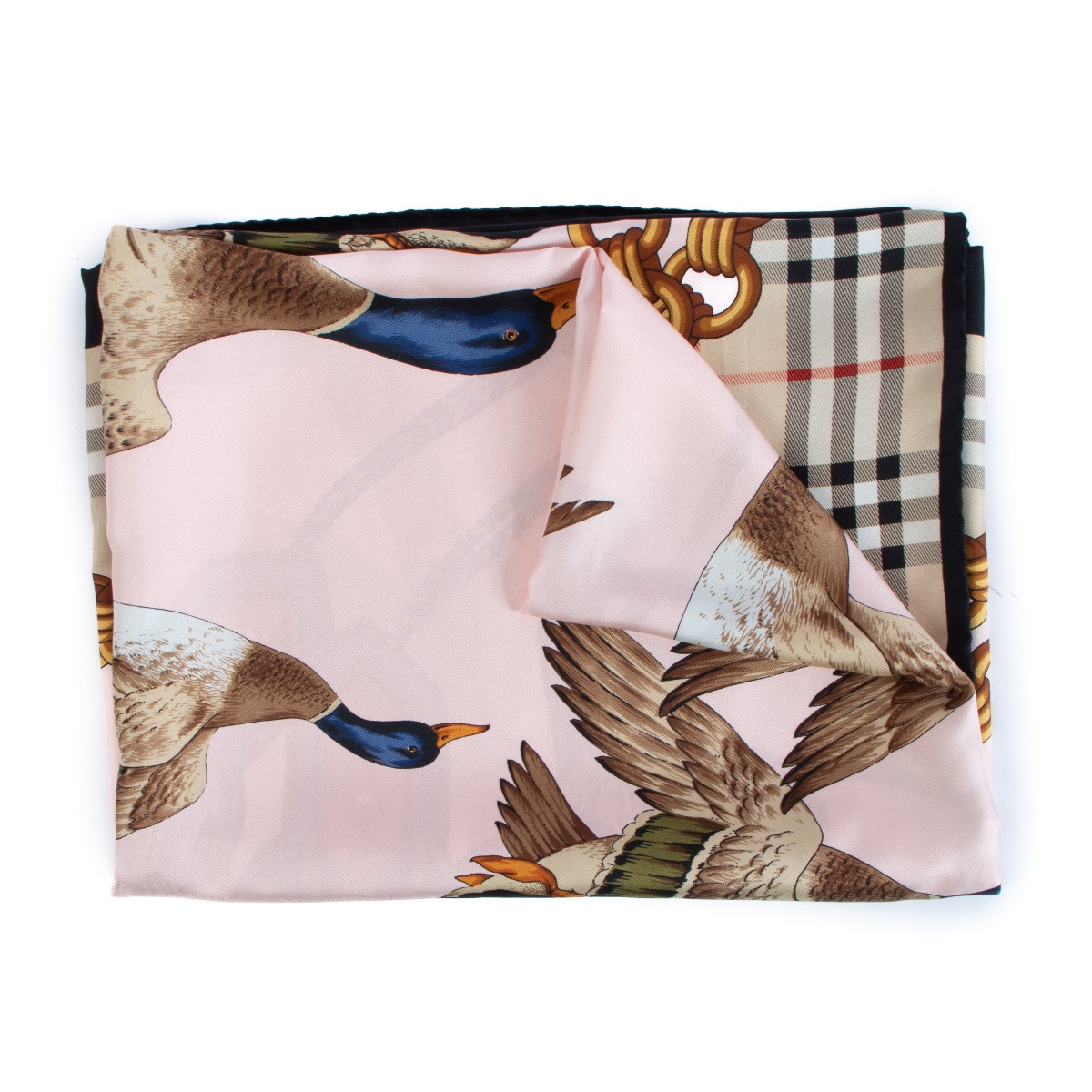 【関税&送料込】Burberry Printed Silk Foulard Burberry Printed silk scarf Burberry