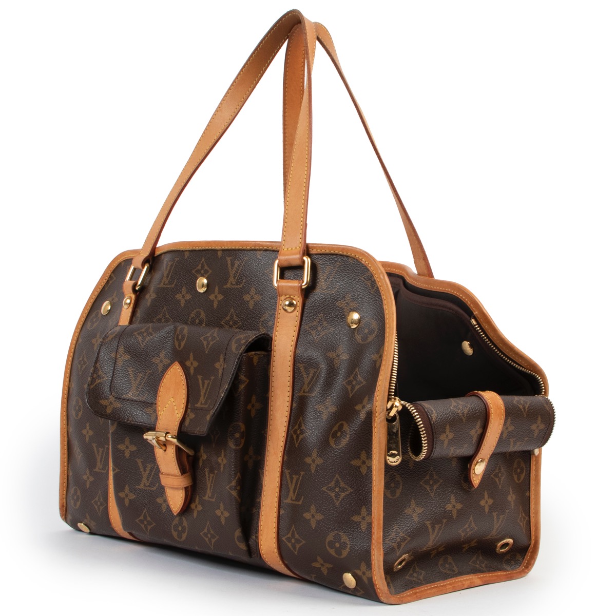 Louis Vuitton Monogram Baxter PM Dog Carrier Pet Bag 107lv38