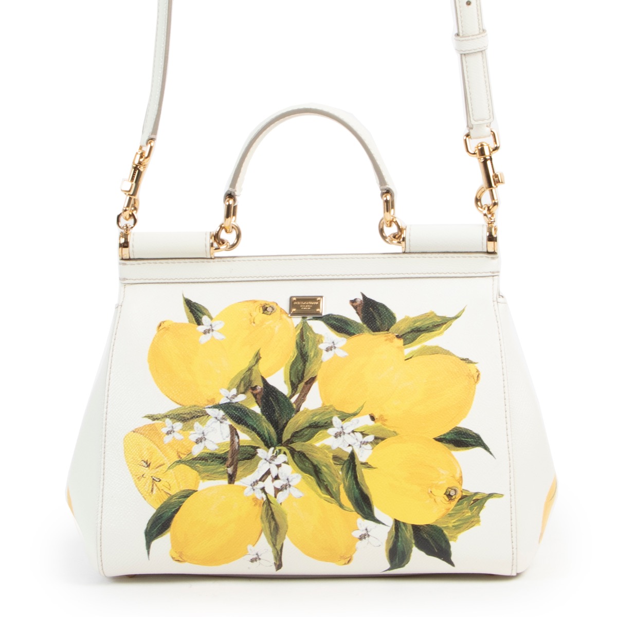 Dolce Gabbana Lemon Multicolor Miss Sicily Crossbody Bag