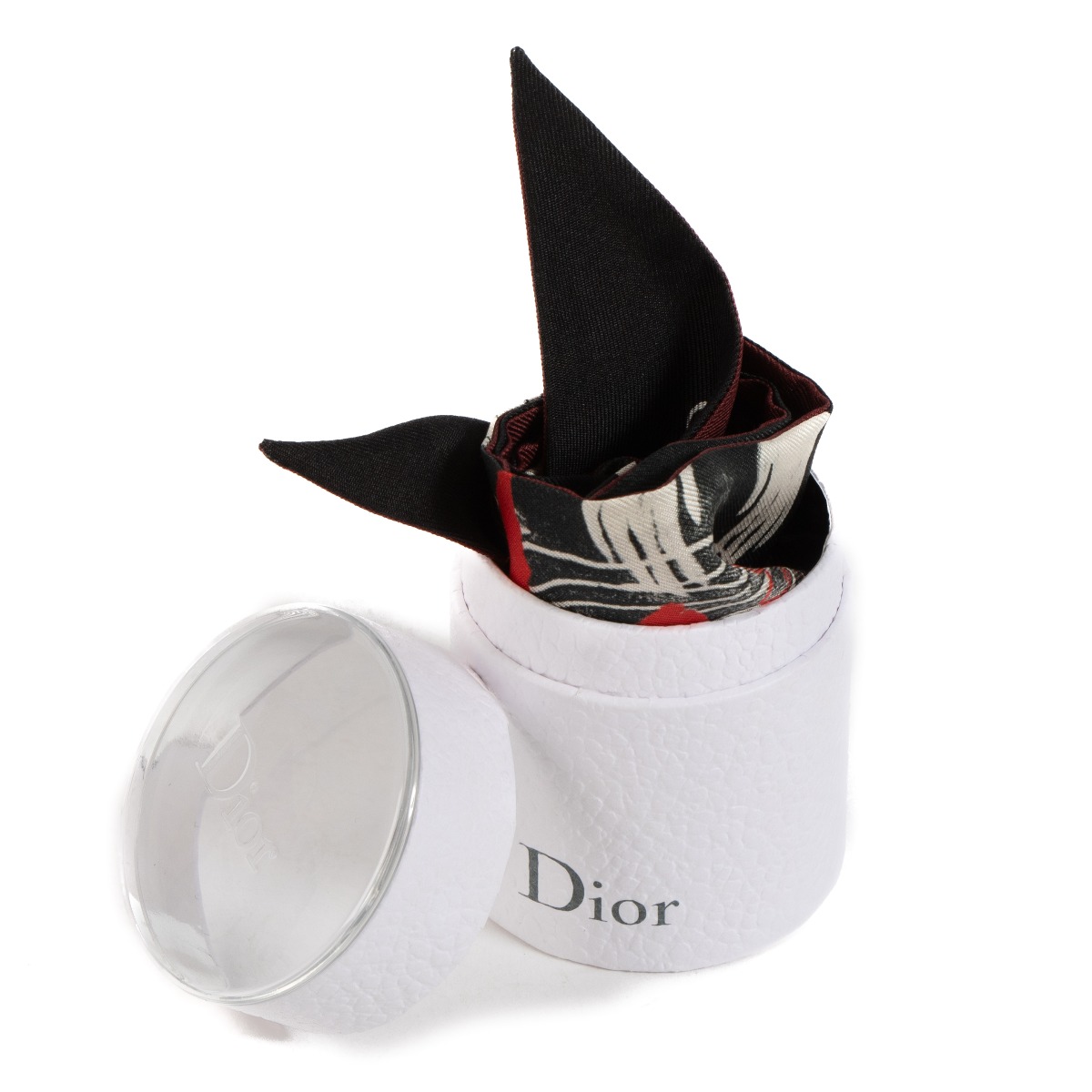 Dior シルクバンダナ ブラック・ホワイト