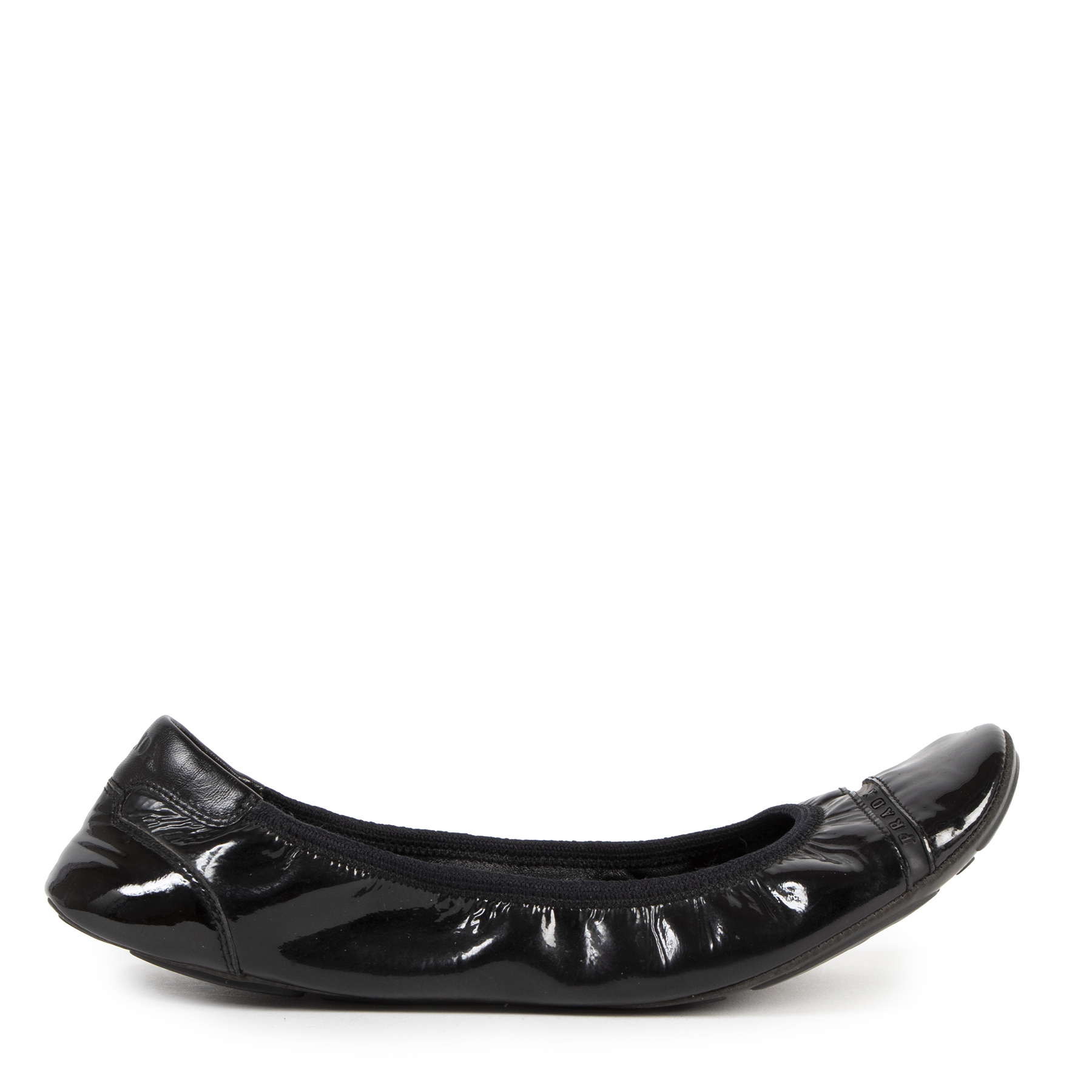 Prada patent leather ballet flats hotsell