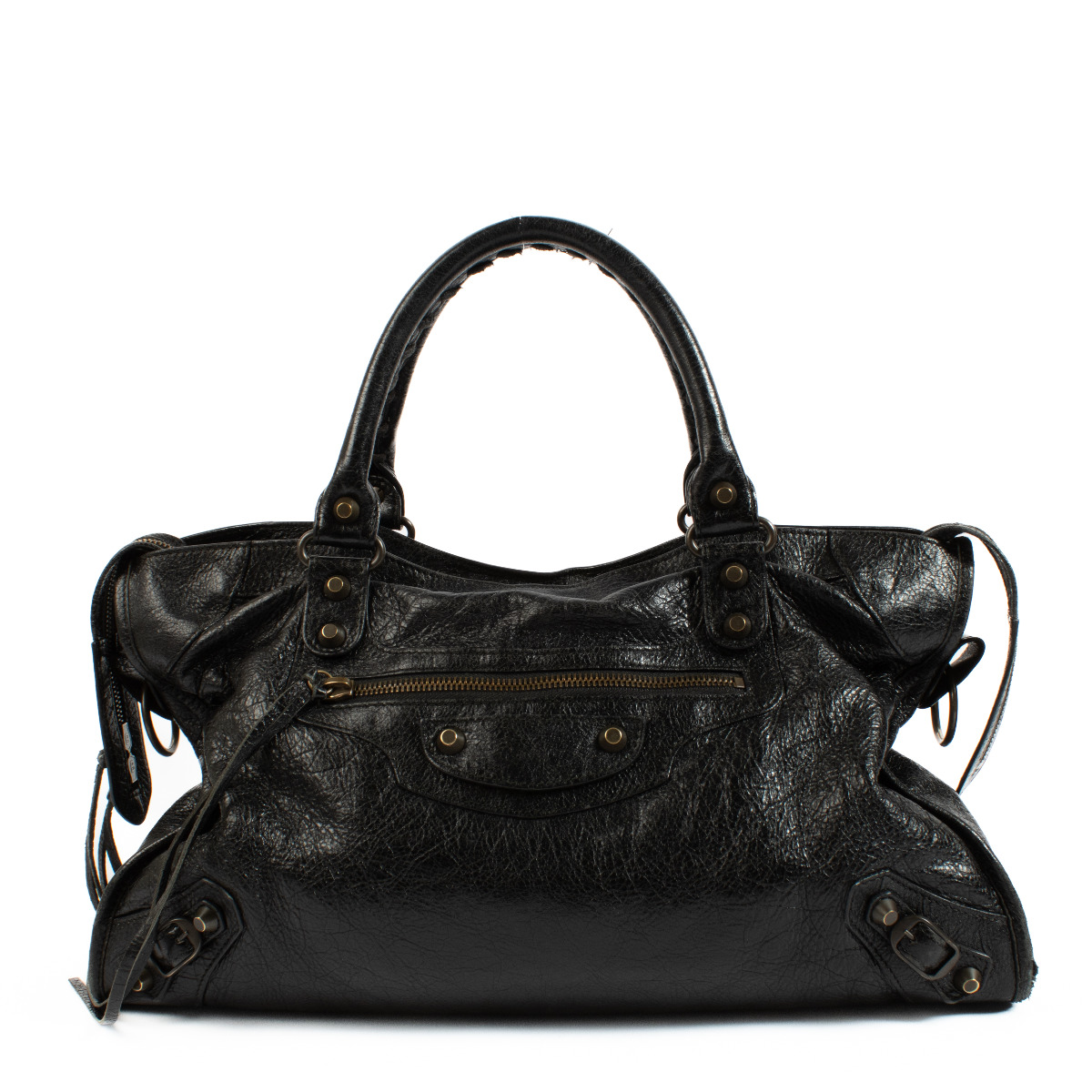 バッグ BALENCIAGA leather shoulder bag the city Balenciaga Black Leather Medium Classic City Bag ○ Labellov