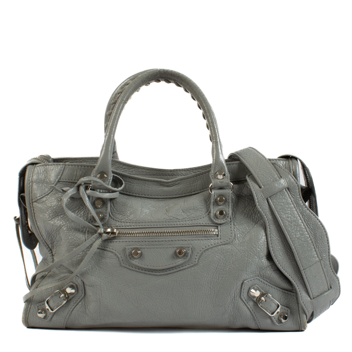 Balenciaga Grey Classic City Small Shoulder Bag Labellov Buy and Sell Authentic Luxury