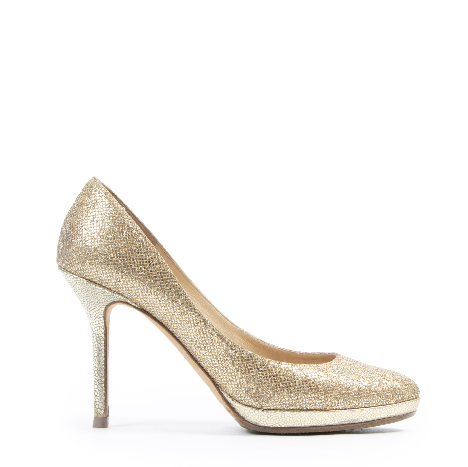 Jimmy Choo Gold Glitter Pumps Size 39 Labellov Buy and Sell Authentic Luxury