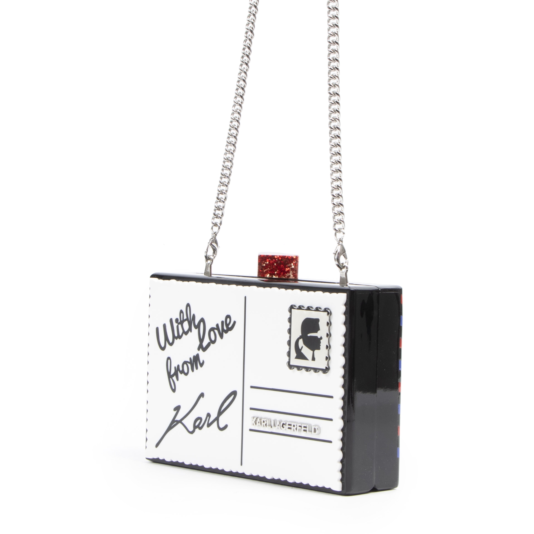 Karl Lagerfeld Postcard Minaudiere Clutch Labellov Buy and