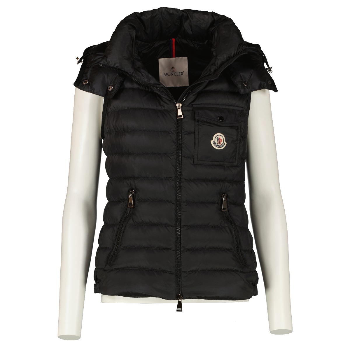 Moncler Black Glycine Sleeveless Lightweight Down Jacket
