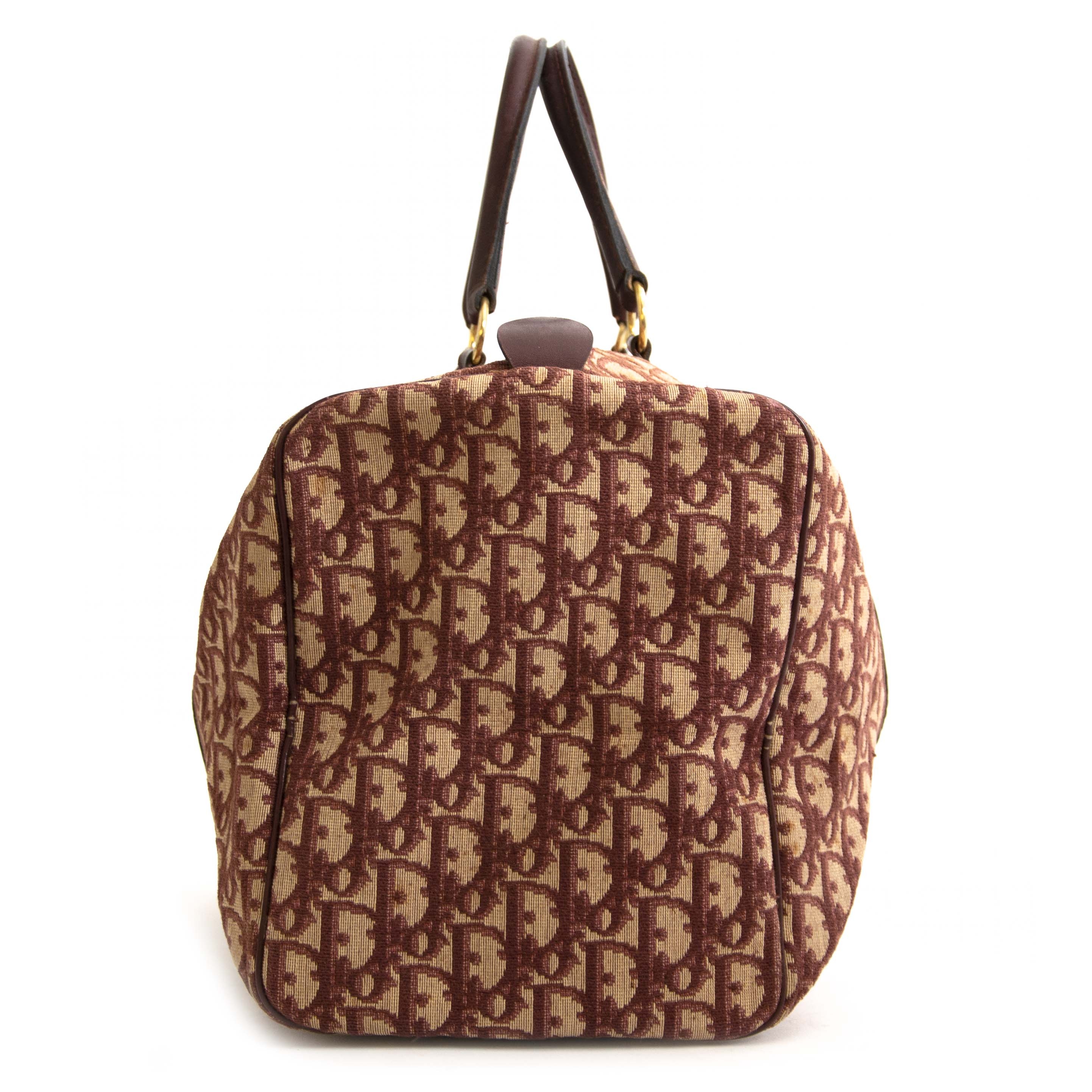 Christian Dior Burgundy Monogram Boston Bag Labellov Buy and