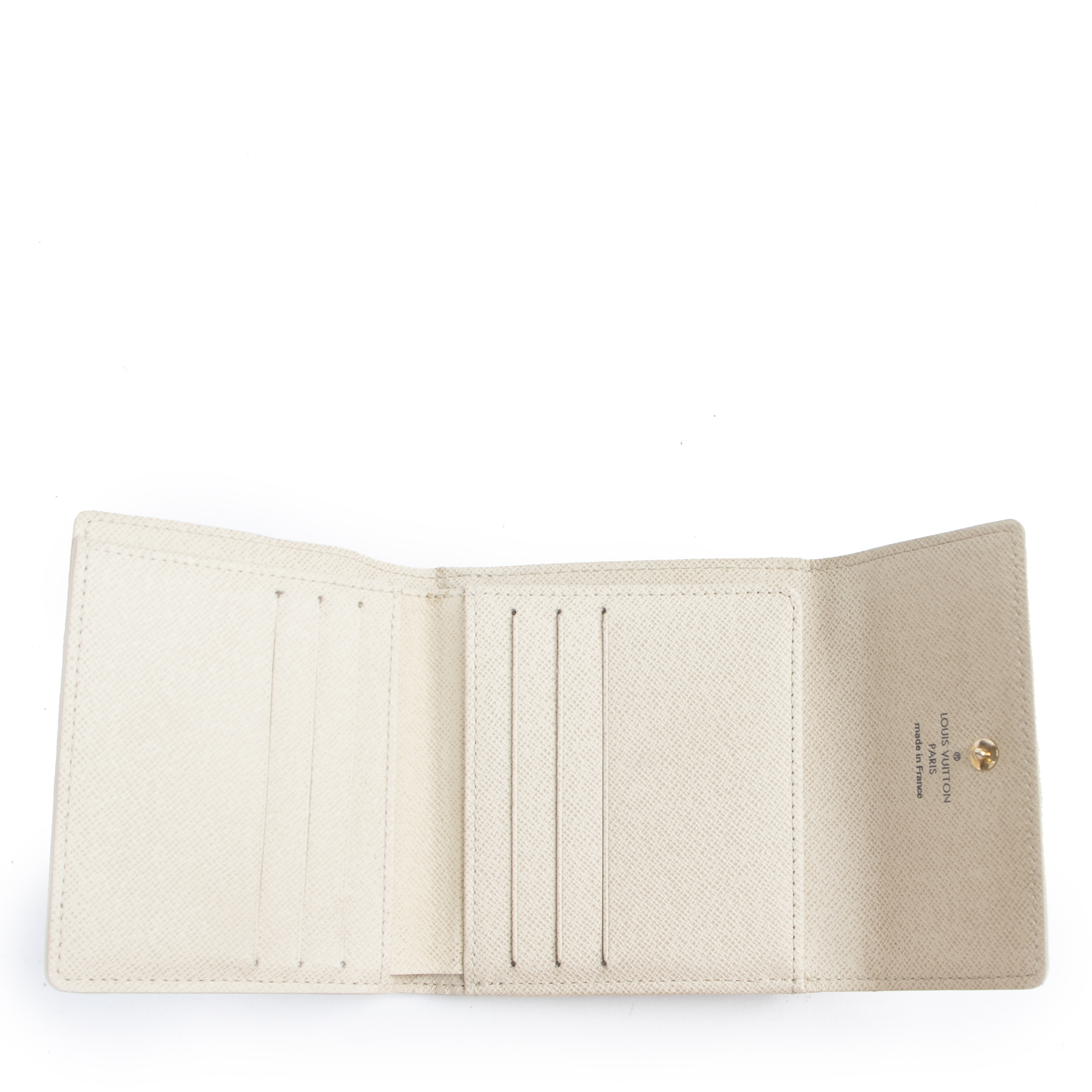 Auth Louis Vuitton Damier Azur Portofeuil Elise N61733 Women's Wallet