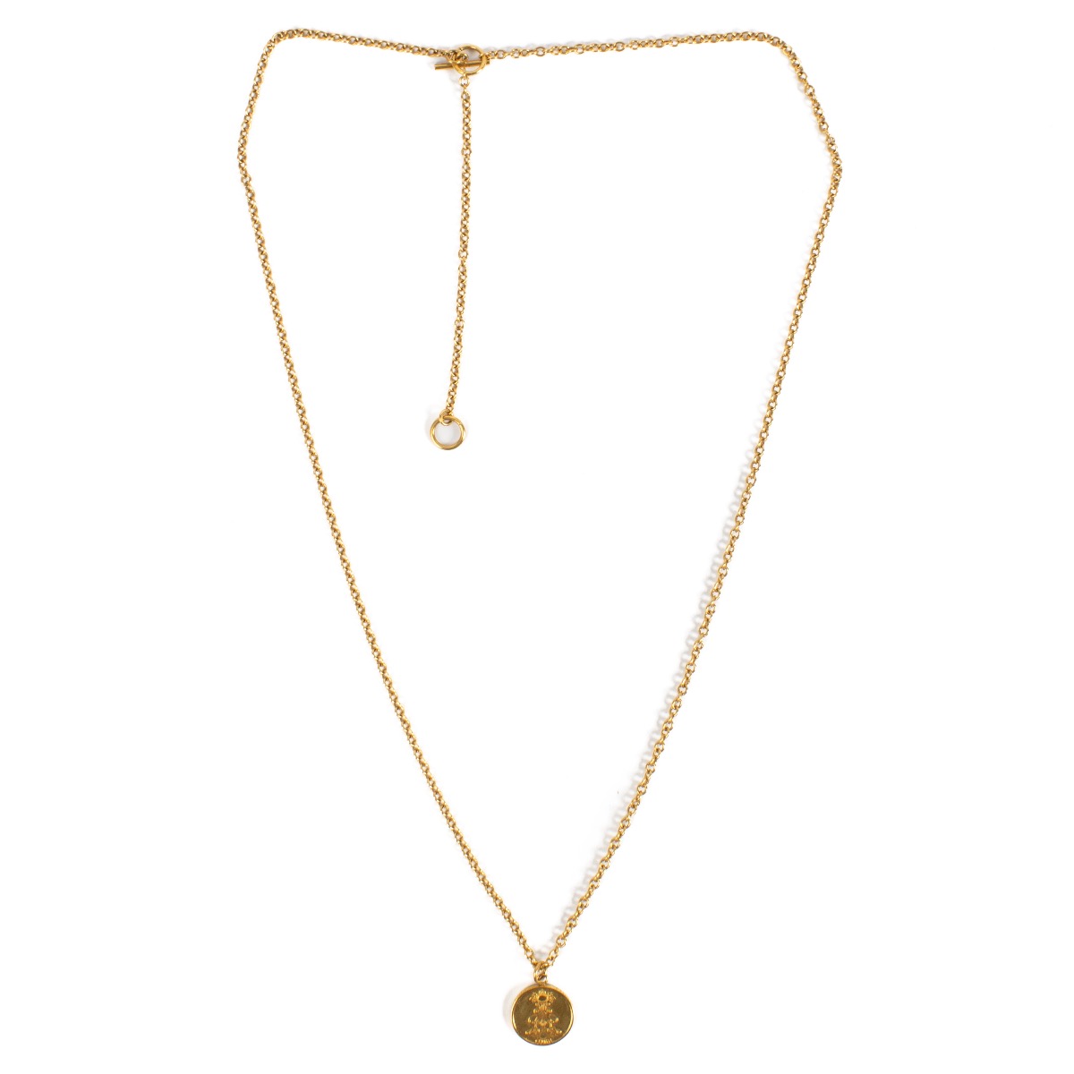 TRIOMPHE MINI TRIOMPHE NECKLACE IN BRASS WITH GOLD FINISH
