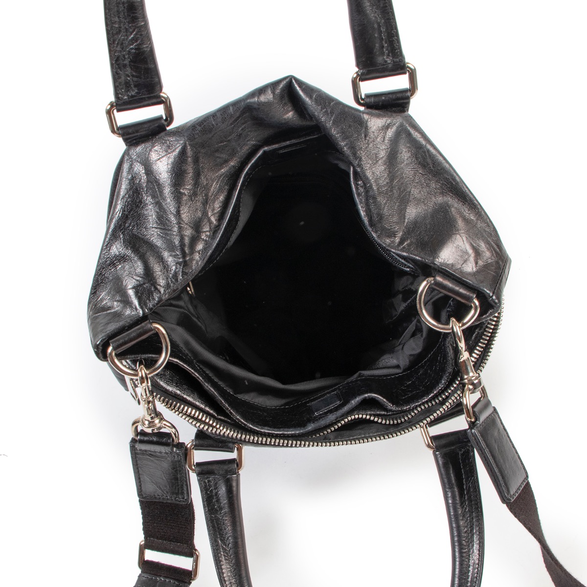 【関税&送料込み】Dolce & Gabbana Shoulder Bag In Leather Dolce & Gabbana Shiny Black Leather Shoulder Bag ○ Labellov