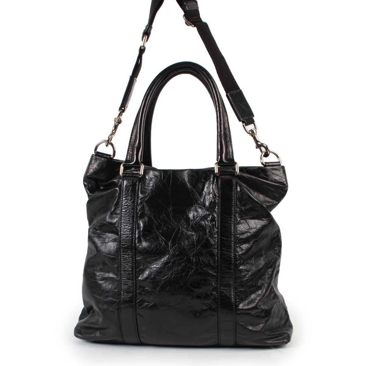 【関税＆送料込み】Dolce & Gabbana Shoulder Bag In Leather Dolce & Gabbana Metallic Gray DG BOX Leather Shoulder Chain