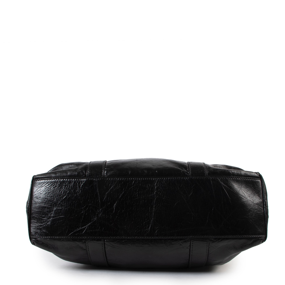 Dolce & Gabbana Shiny Black Leather Shoulder Bag ○ Labellov