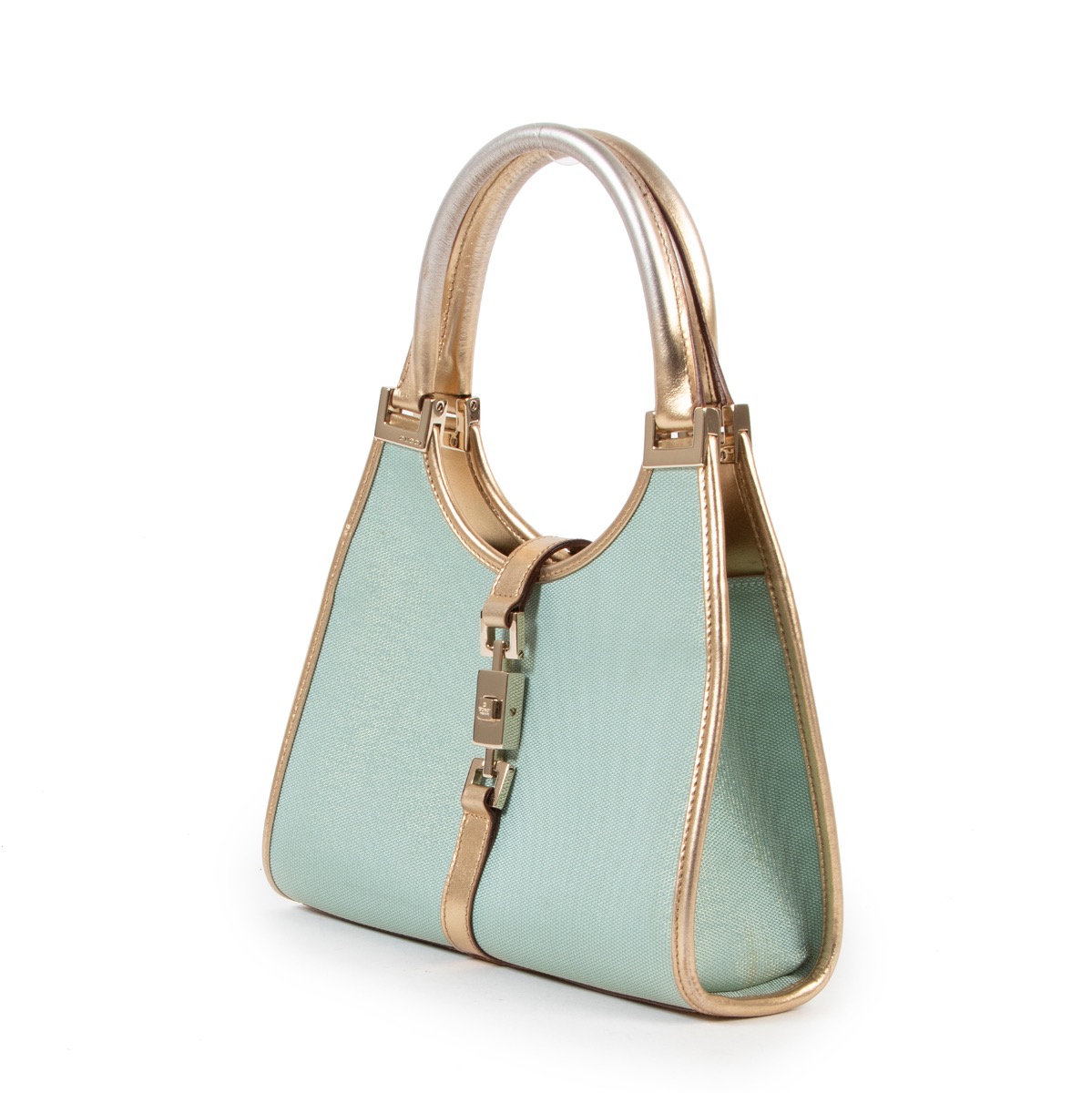 Jackie vintage cloth handbag Gucci Gold in Cloth - 28661460
