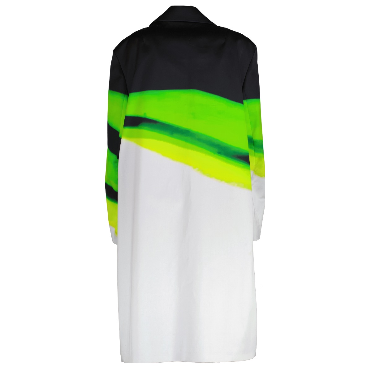 Dries Van Noten Green Len Lye Edition Stripes Coat - Size