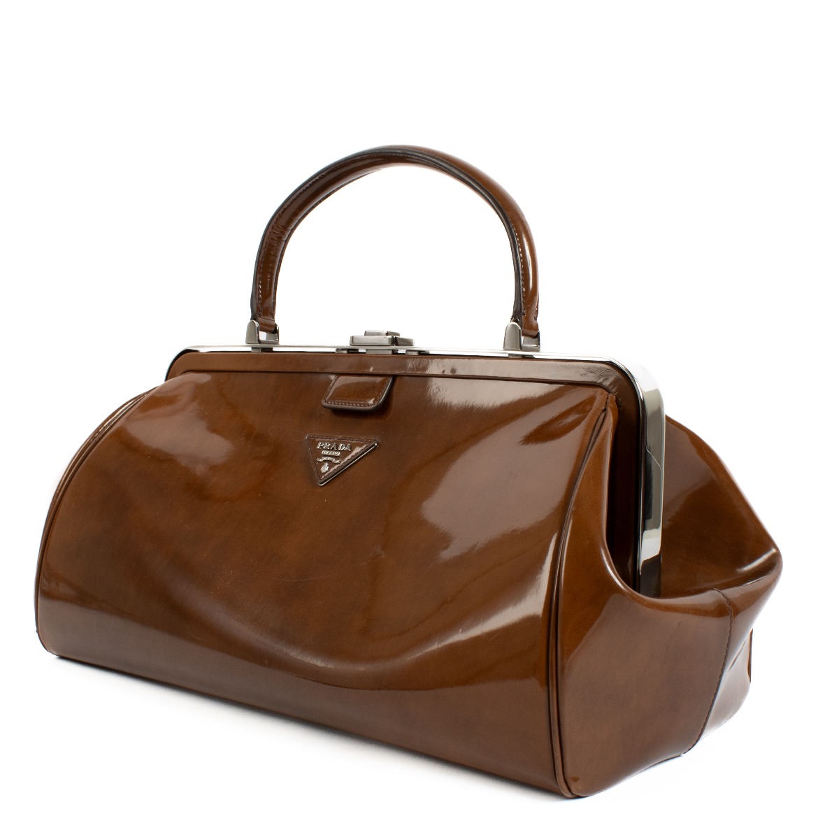 Prada Brown Top Handle Bag ○ Labellov ○ Buy and Sell