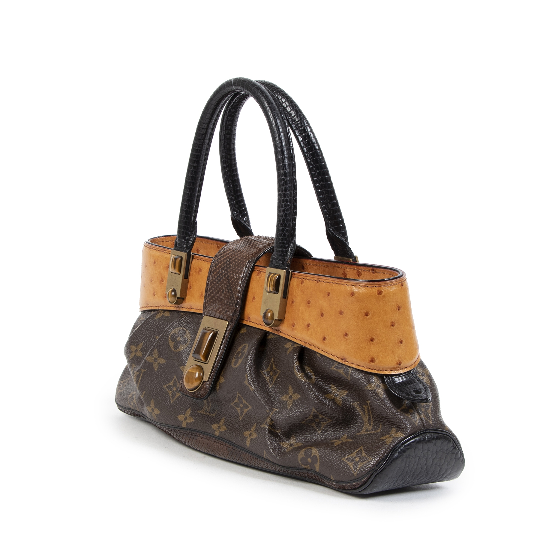 Louis Vuitton ブラウン レザー バッグ Louis Vuitton Waltz Macha Ostrich Bag ○ Labellov ○ Buy and
