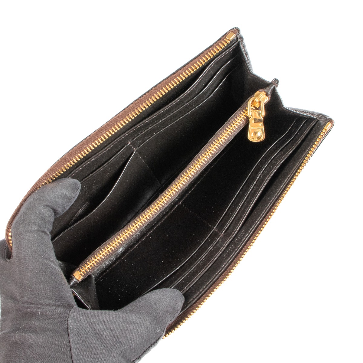 Miu Miu Brown Pony Hair Zipped Wallet ○ Labellov ○ Buy and