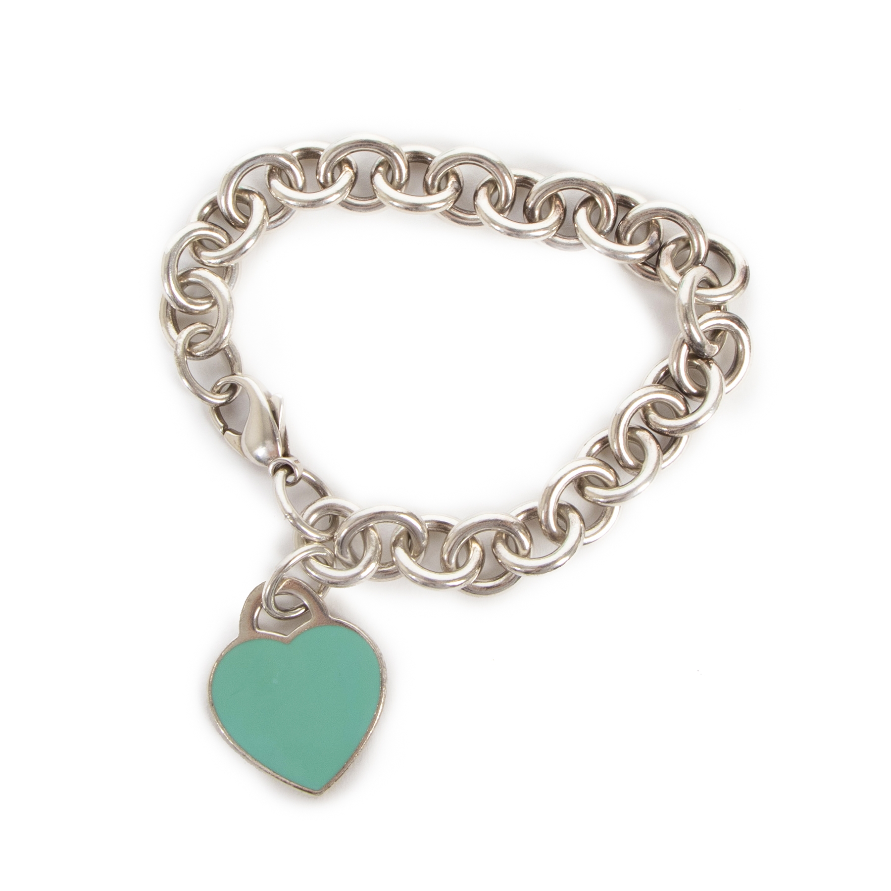 Tiffany Co Silver Chain Heart Tag Bracelet ○ Labellov ○ Buy