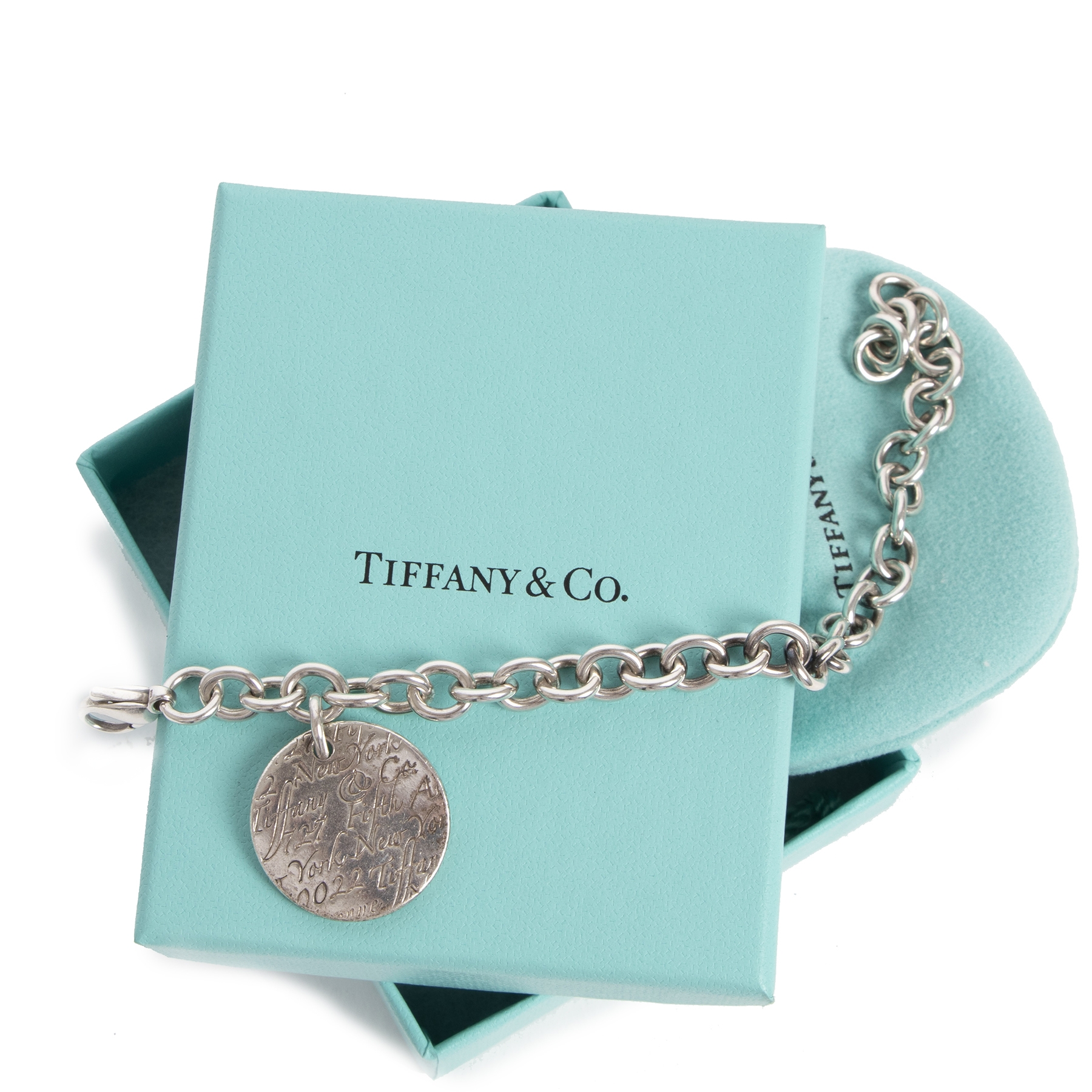 Tiffany プレッツェル　チャーム Estate Tiffany & Co Sterling Silver NEW YORK Apple Cab