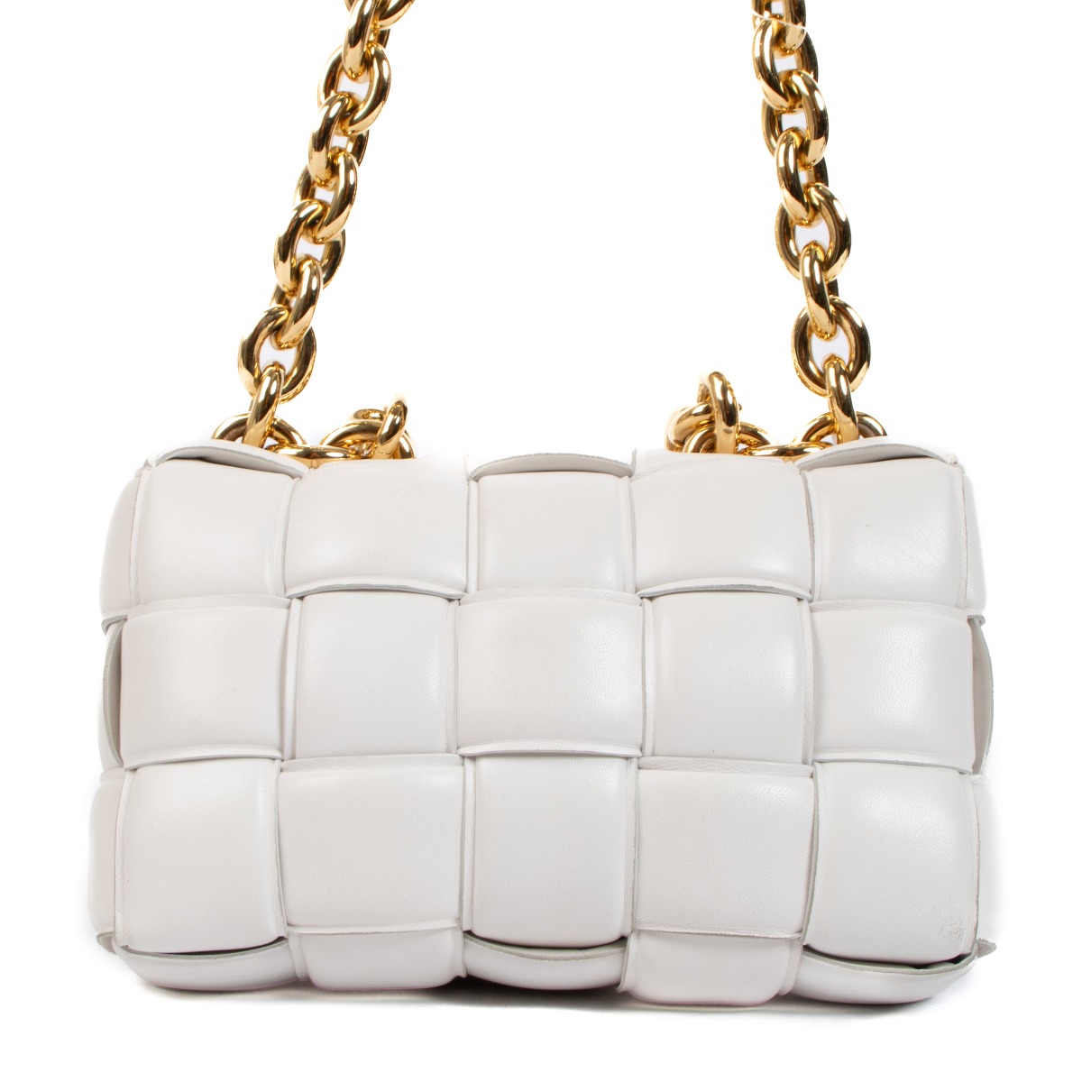 Bottega Veneta ホワイト Cassette ショルダーバッグ Bottega Veneta - Cassette Pouch White Leather Shoulder Bag