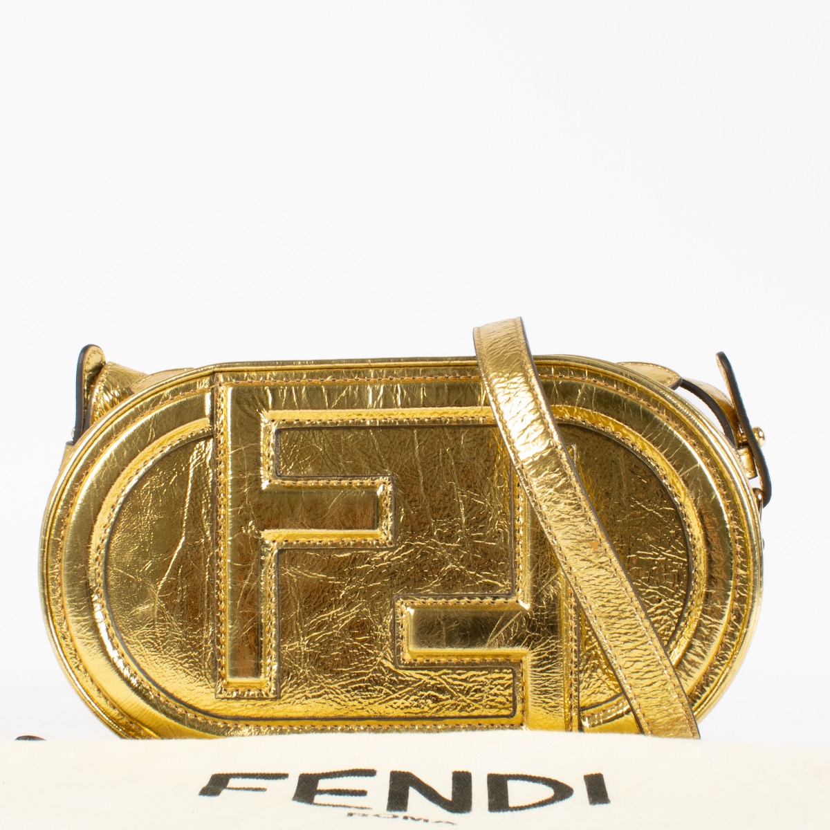 Fendi Gold O'Lock Mini Camera Bag ○ Labellov ○ Buy and Sell