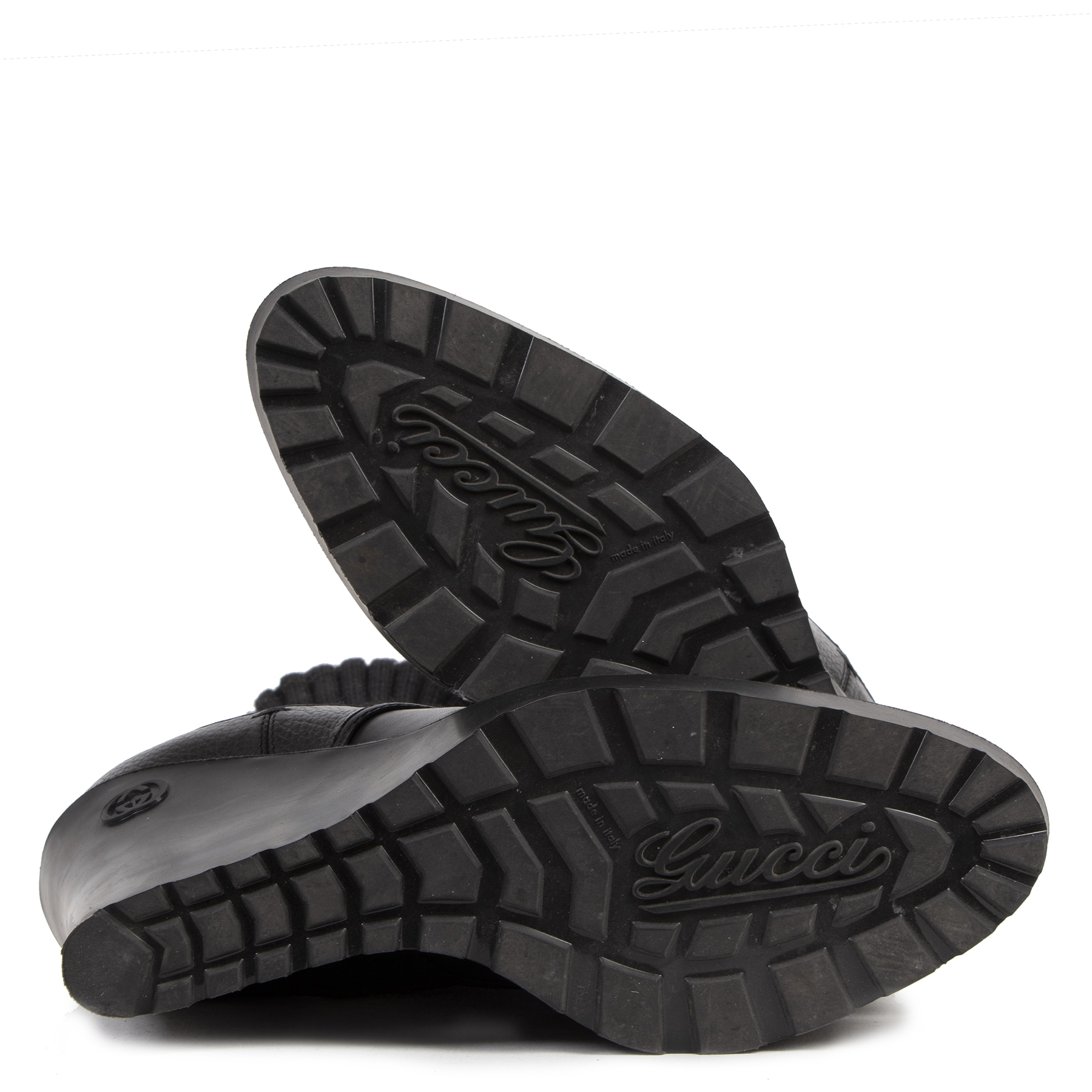 Gucci Black Leather Wedge Sock Boots size 41 ○ Labellov ○ Buy