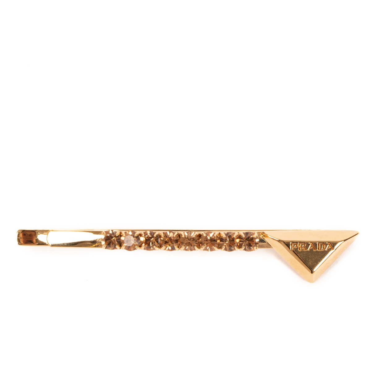 Prada Gold/Topaz Light Embellished Brass Hair Clips ○ Labellov ○ Buy and  Sell Authentic Luxury
