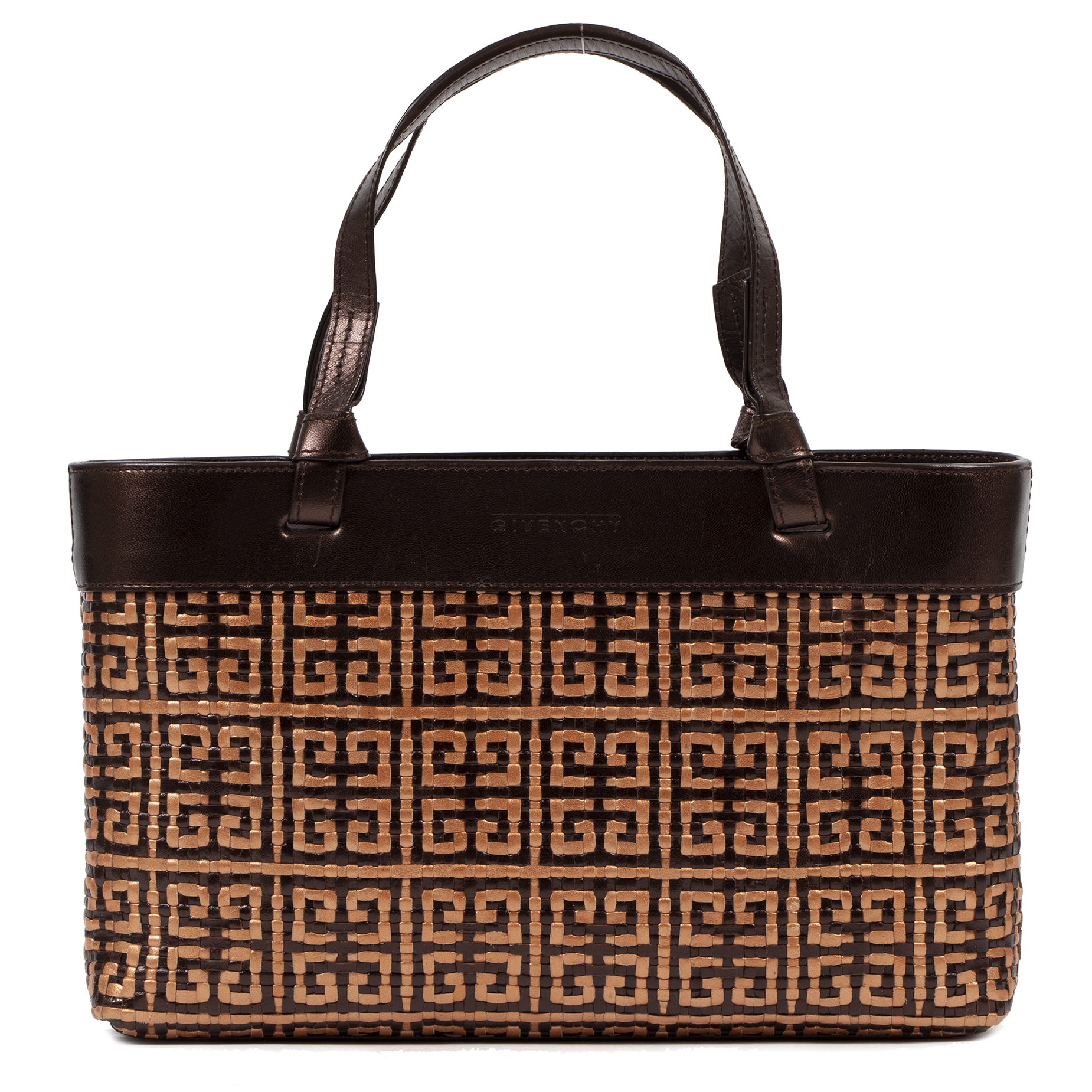 Givenchy Brown and Gold Woven Top Handle Bag ○ Labellov ○ Buy