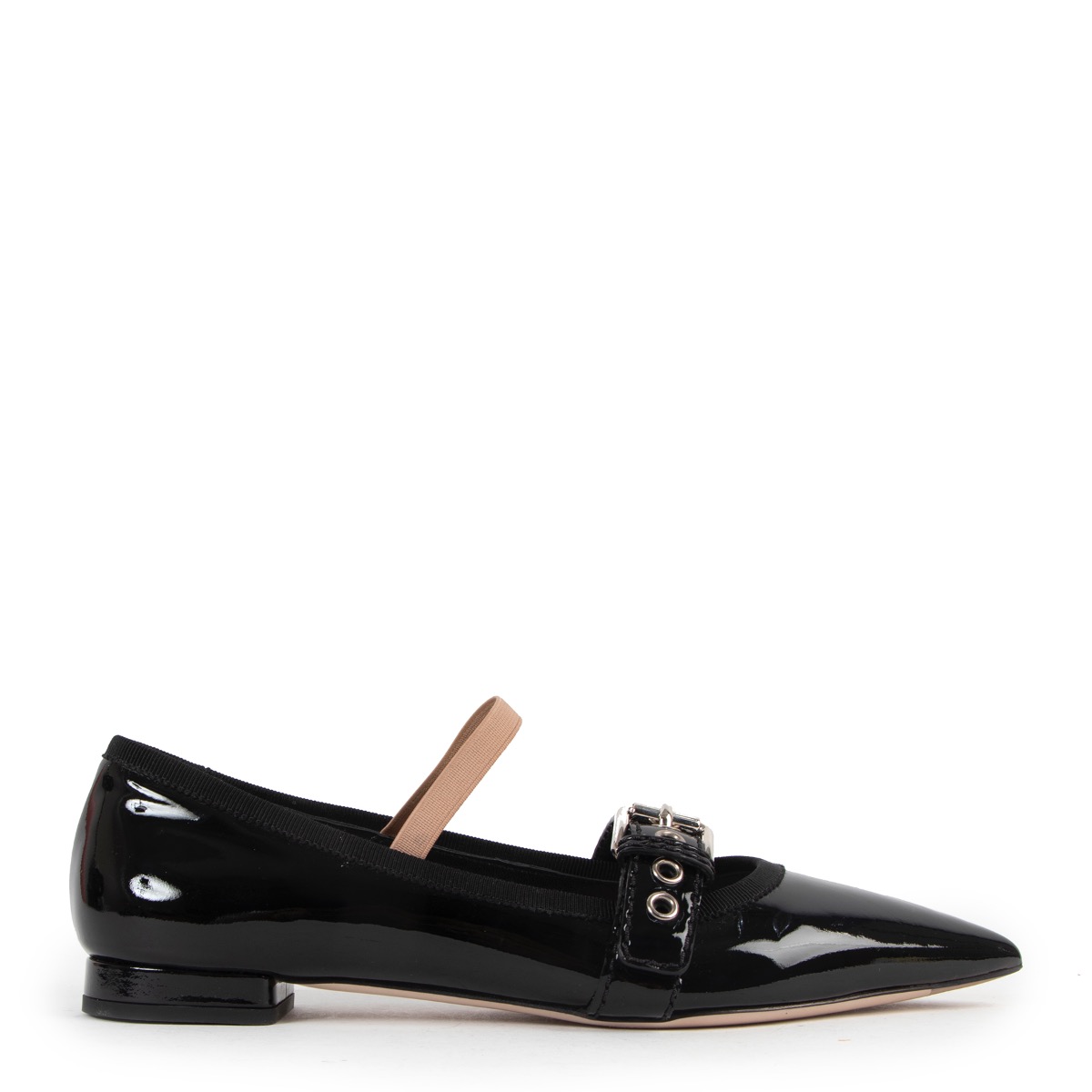 Miu Miu Black Patent Leather Flats - size 36 ○ Labellov ○ Buy