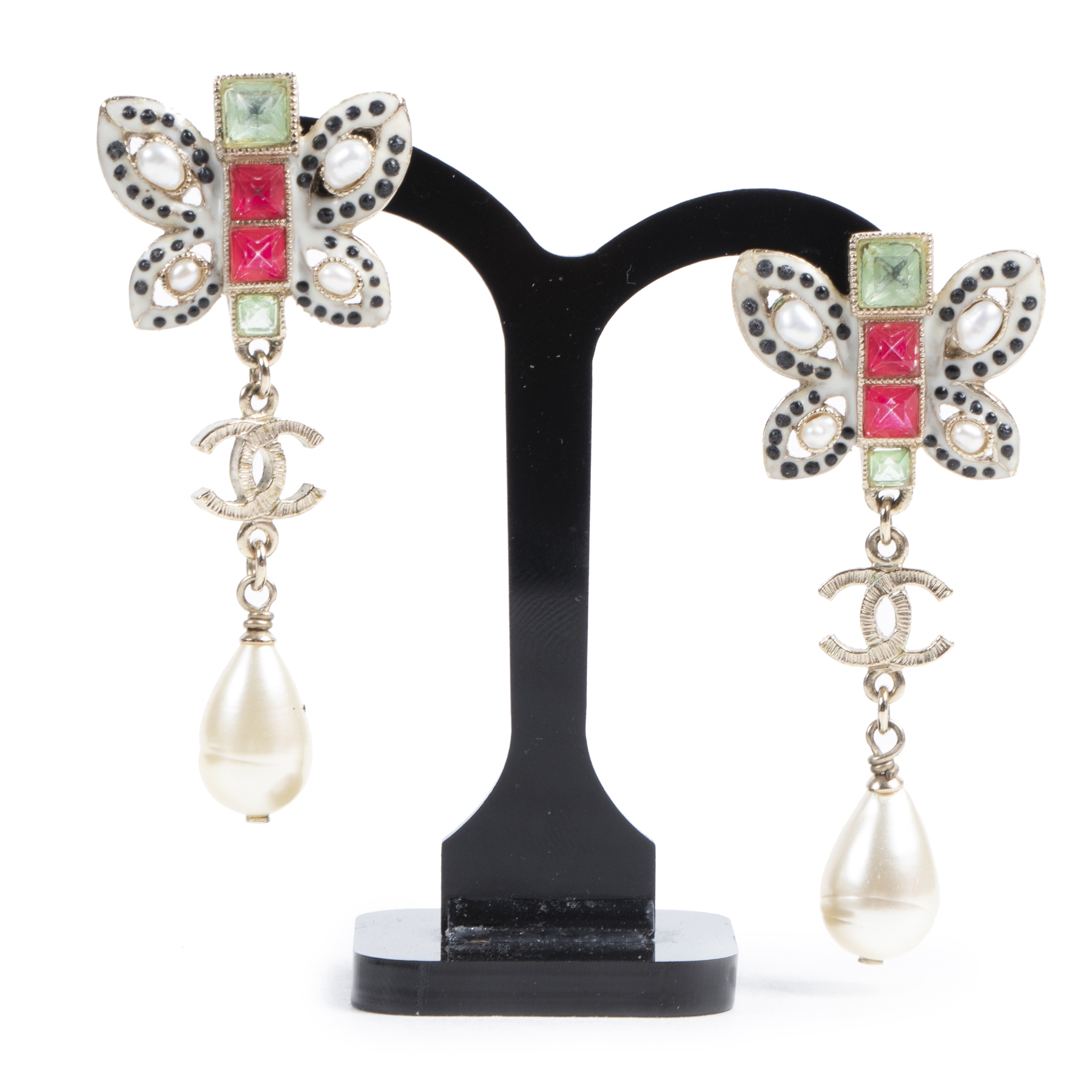 Chanel Butterfly Pendant Earrings Labellov Buy and Sell Authentic Luxury