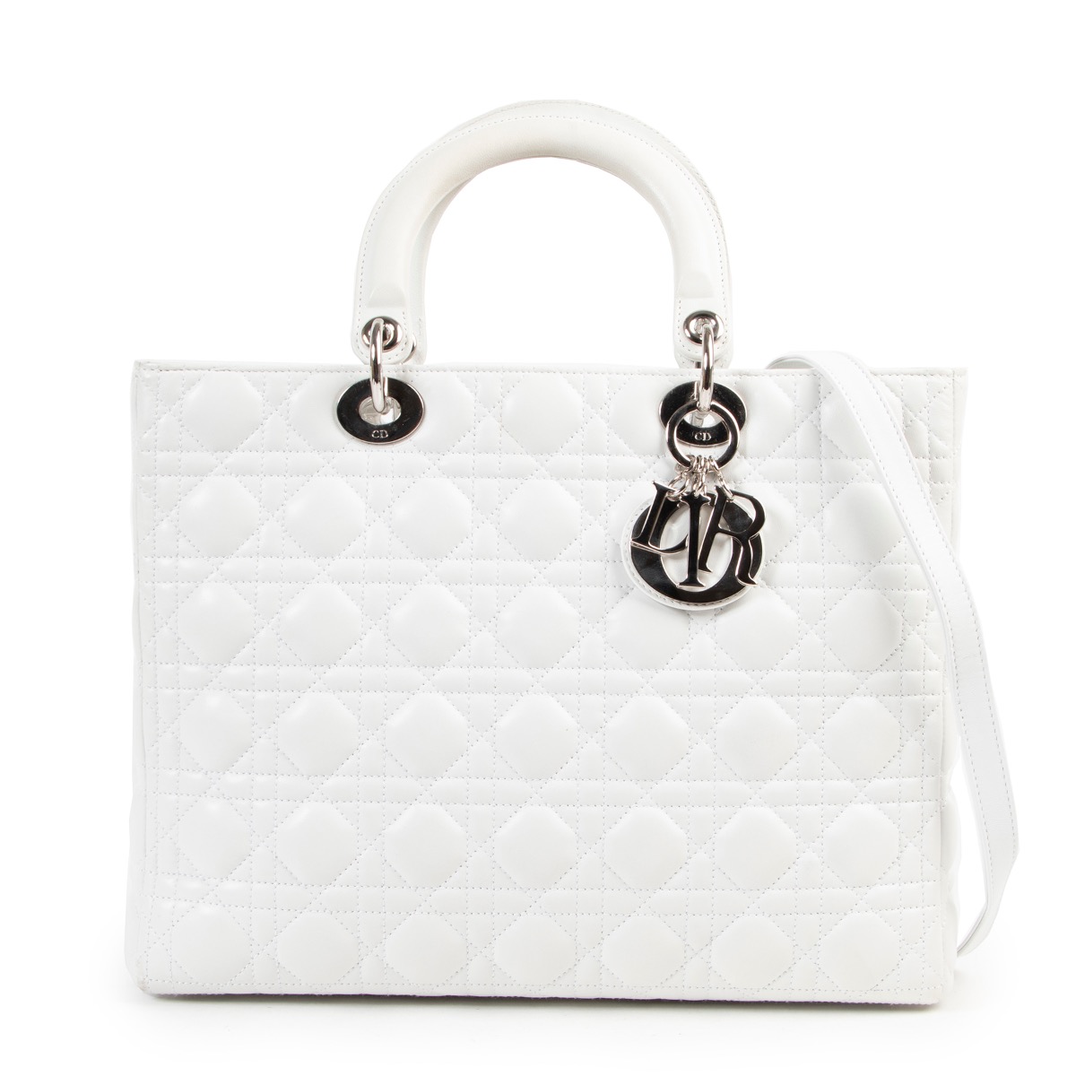 Dior lady bag white hot sale