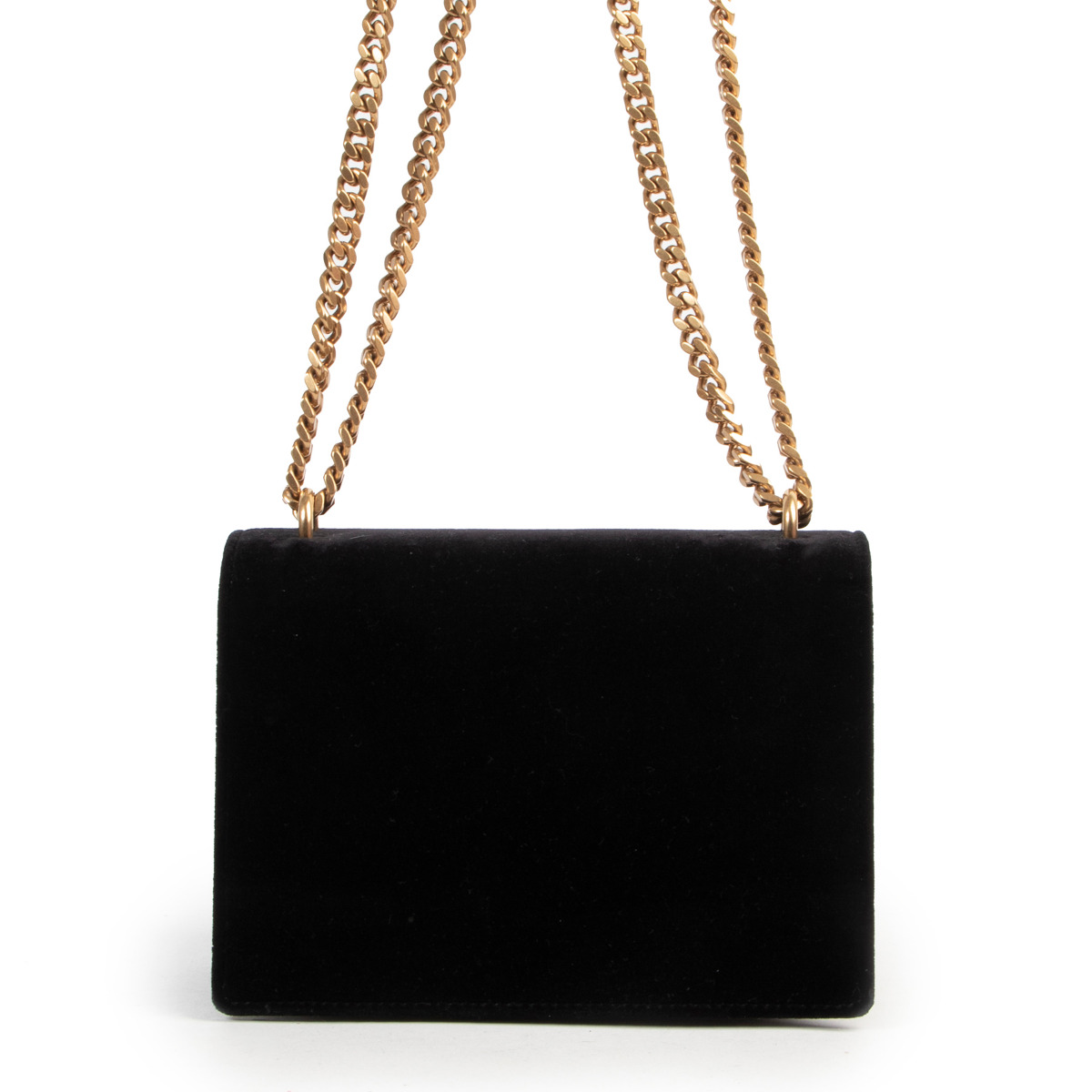 Saint Laurent Black Small Velvet Sunset Bag Labellov Buy and