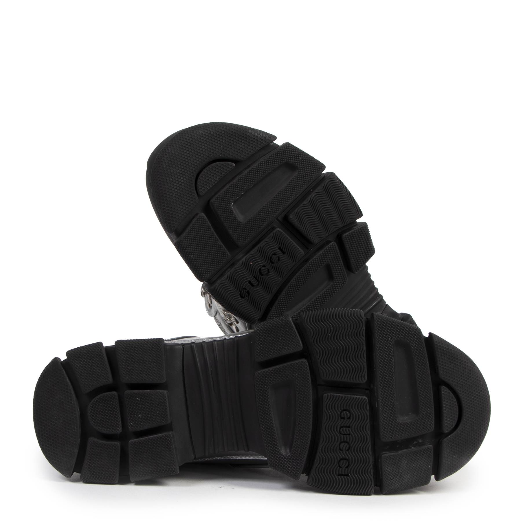 Gucci Flashtrek Metallic Leather and Mesh Sneakers - Size 41