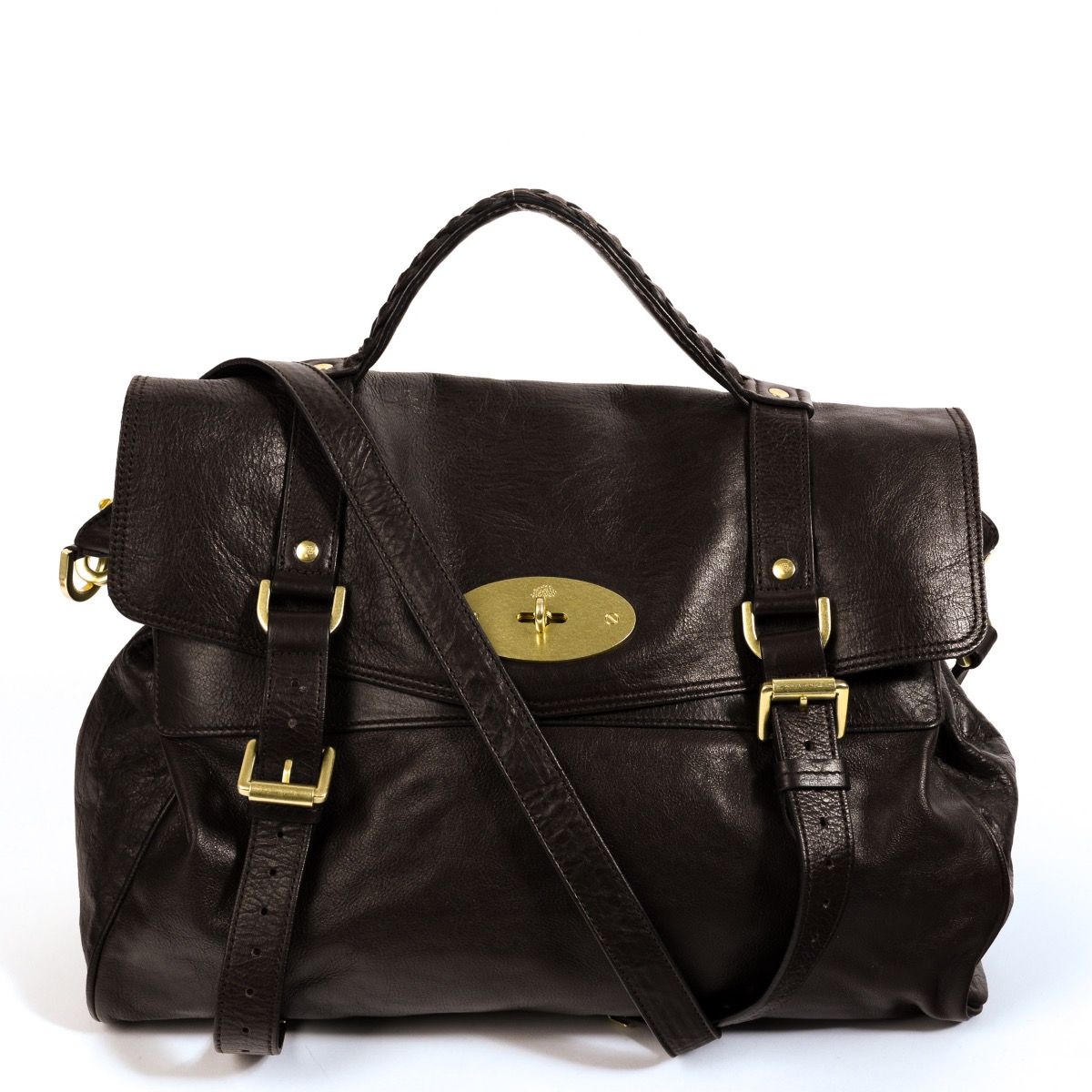 Mulberry Oversized Alexa Chocolate Brown Soft Buffalo