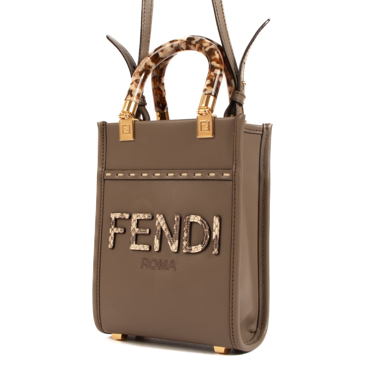 Fendi Mini Sunshine Shopper Taupe ○ Labellov ○ Buy and