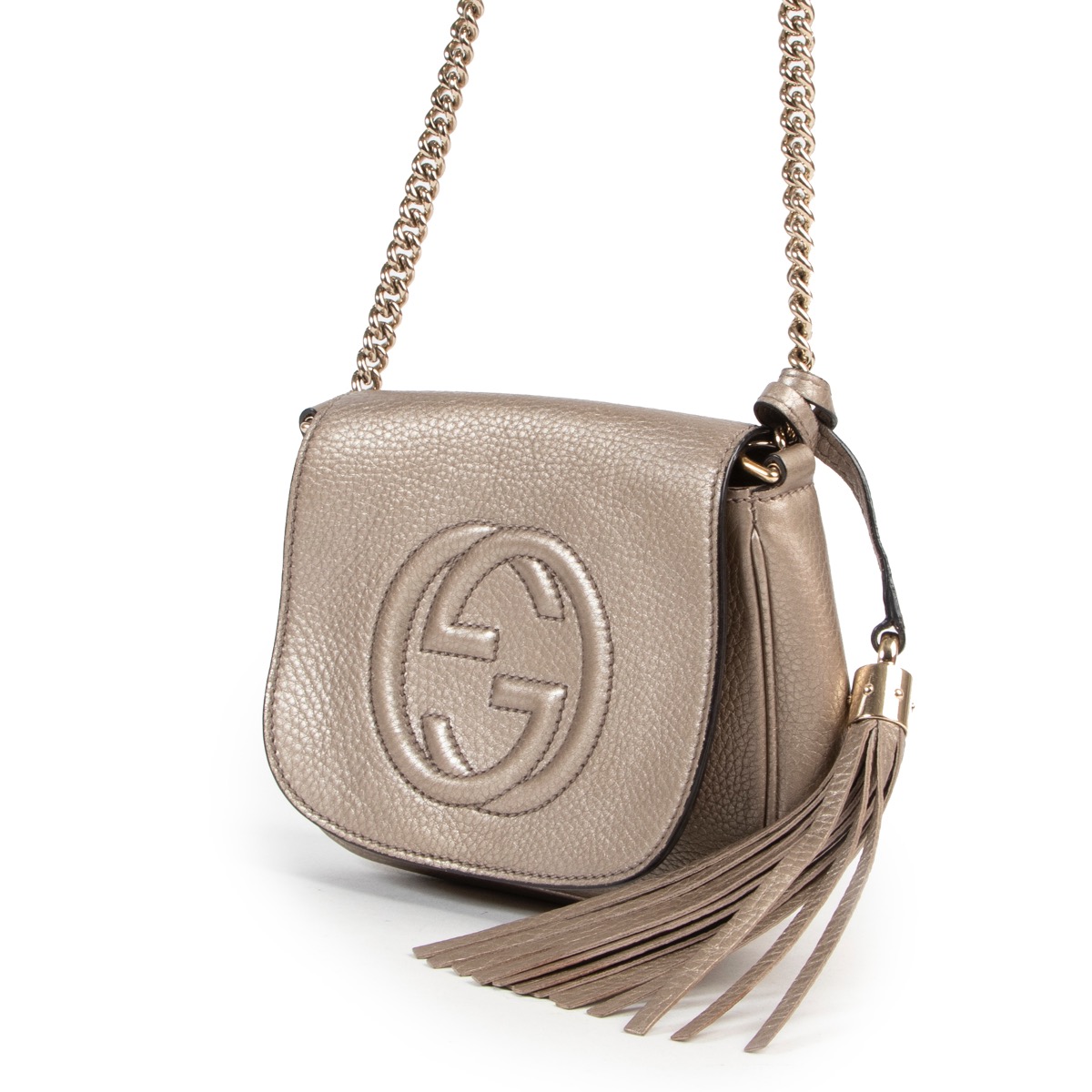 Gucci Gold Soho Crossbody Bag ○ Labellov ○ Buy and Sell