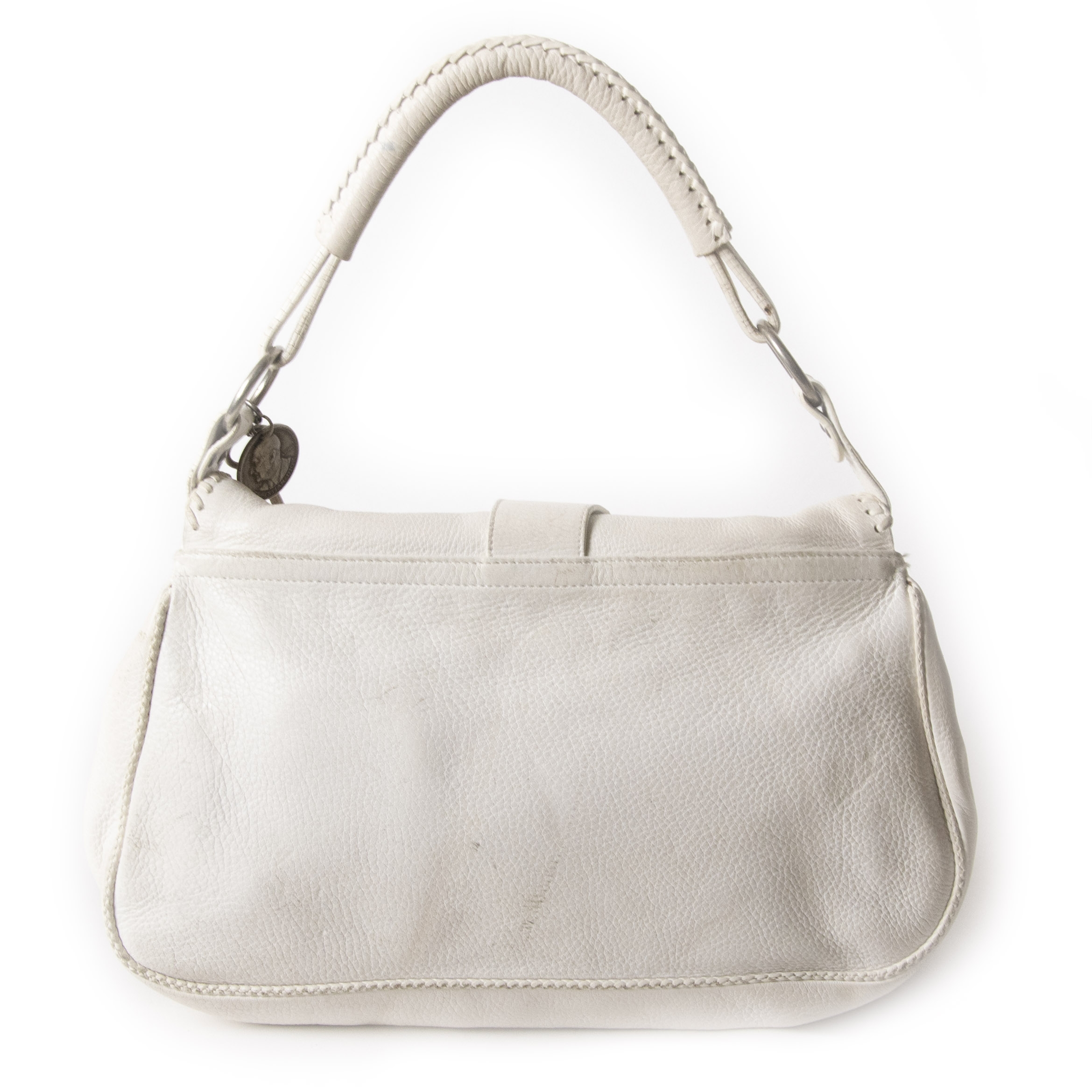 Dior White Gaucho Double Saddle Bag Labellov Buy and Sell