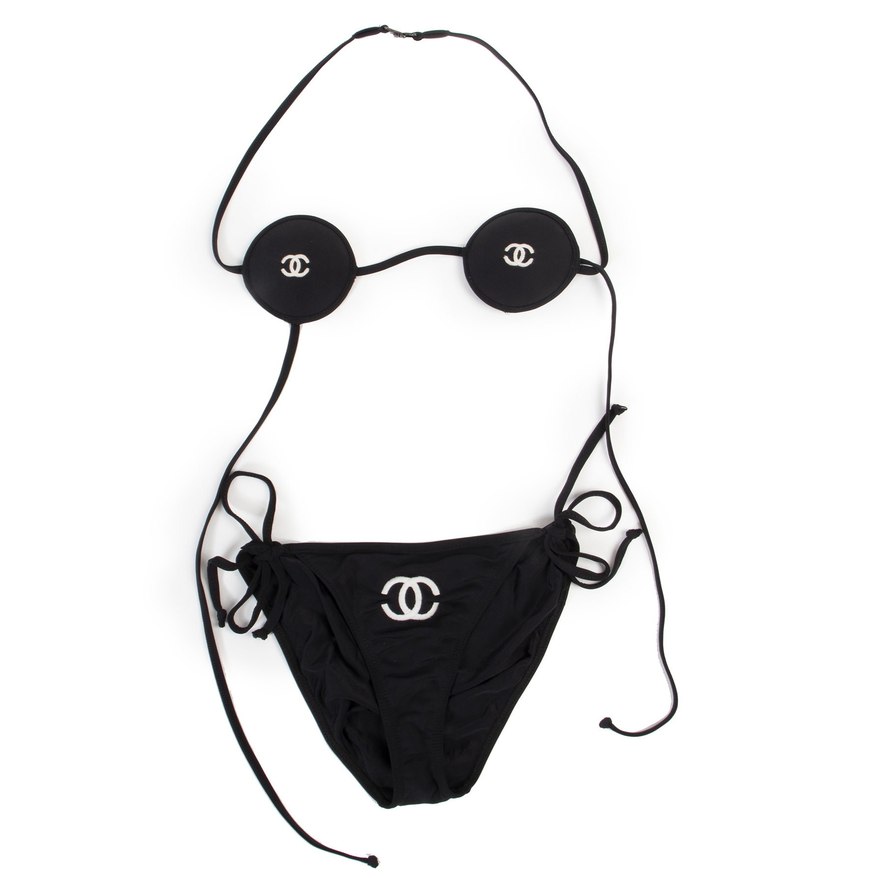 Chanel Black Vintage Micro Bikini size 42 Labellov Buy and