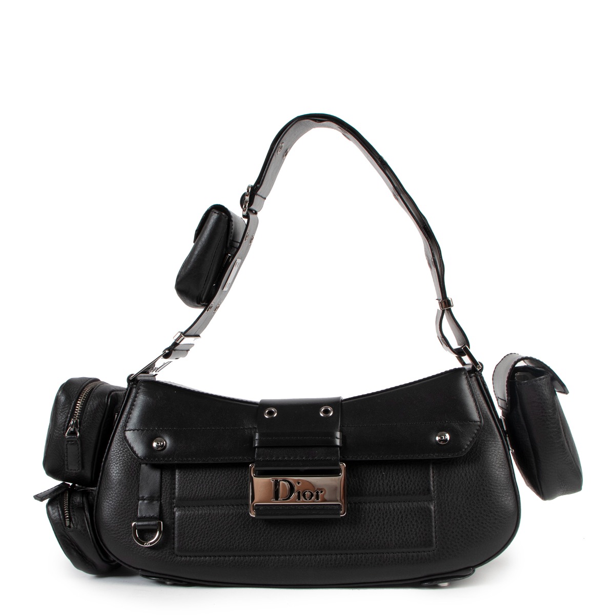 【ヴィンテージ】Rank:A☆Dior BLACK モンテイン スモール BAG Christian Dior 2003 Street Chic Columbus Avenue Cargo