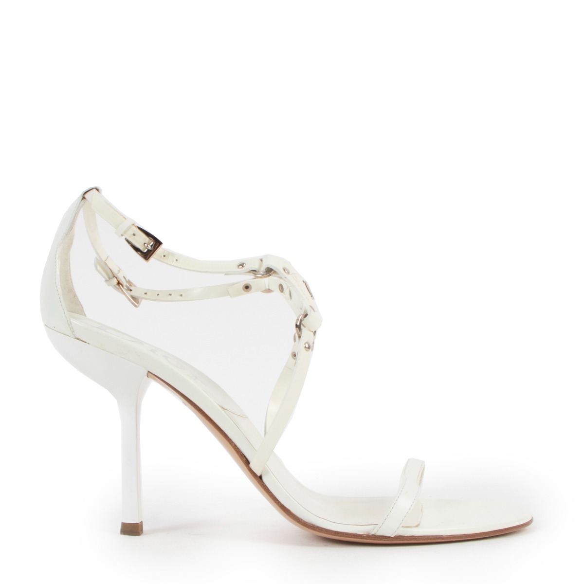 Christian Dior Vintage White Bondage Sandals - Size 39.5