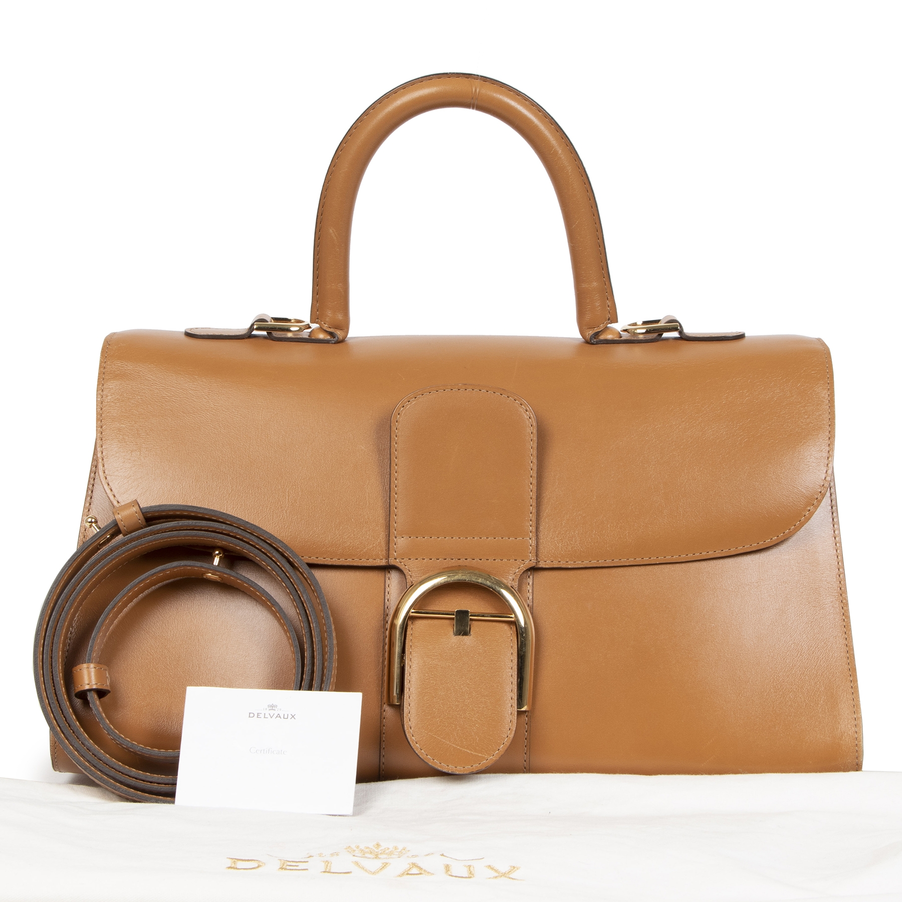 Delvaux Brillant East West Camel Bag ○ Labellov ○ Buy and Sell