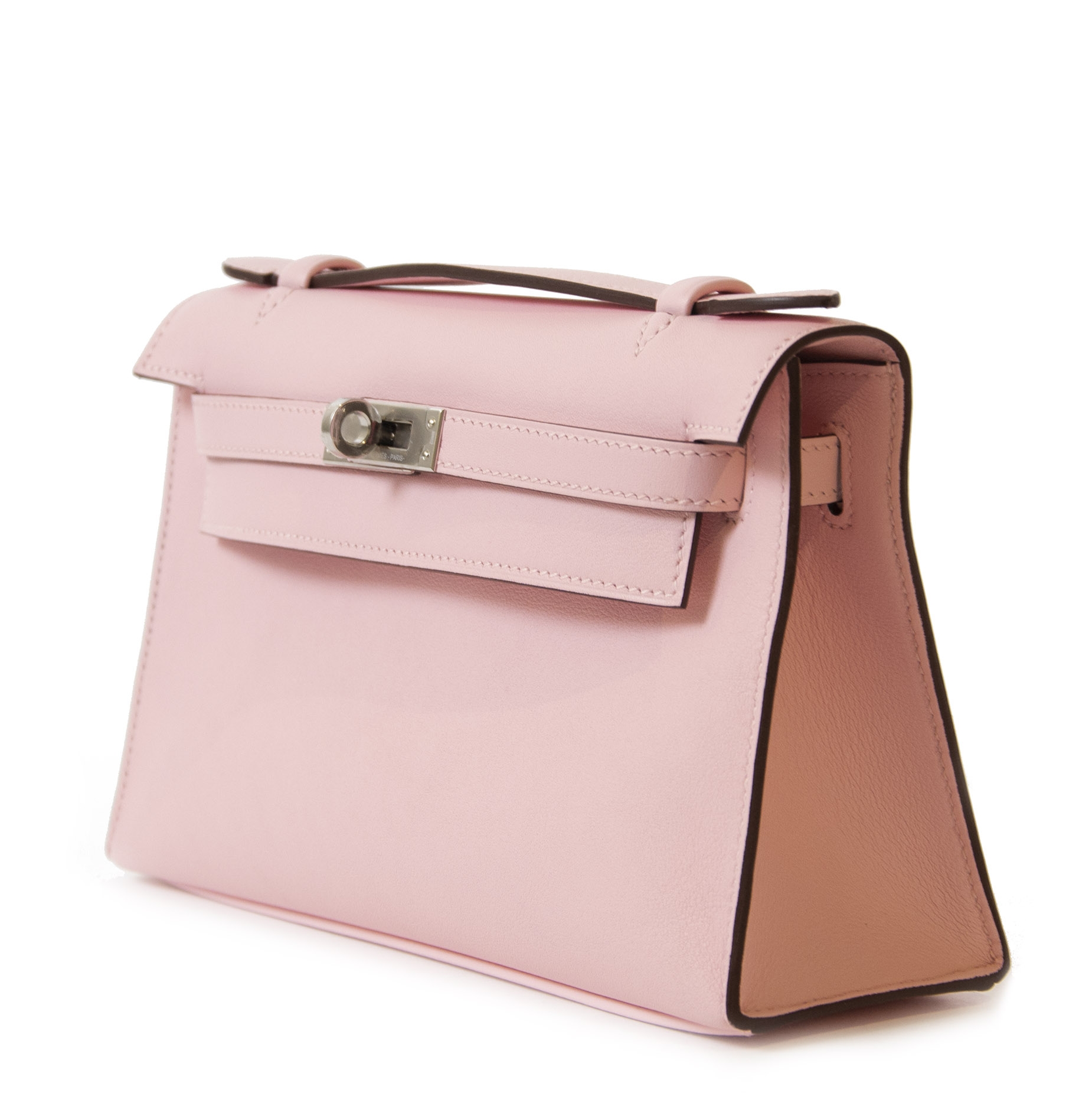 Hermès Pochette Kelly Mini veau swift rose sakura ○ Labellov ○ Buy and Sell  Authentic Luxury